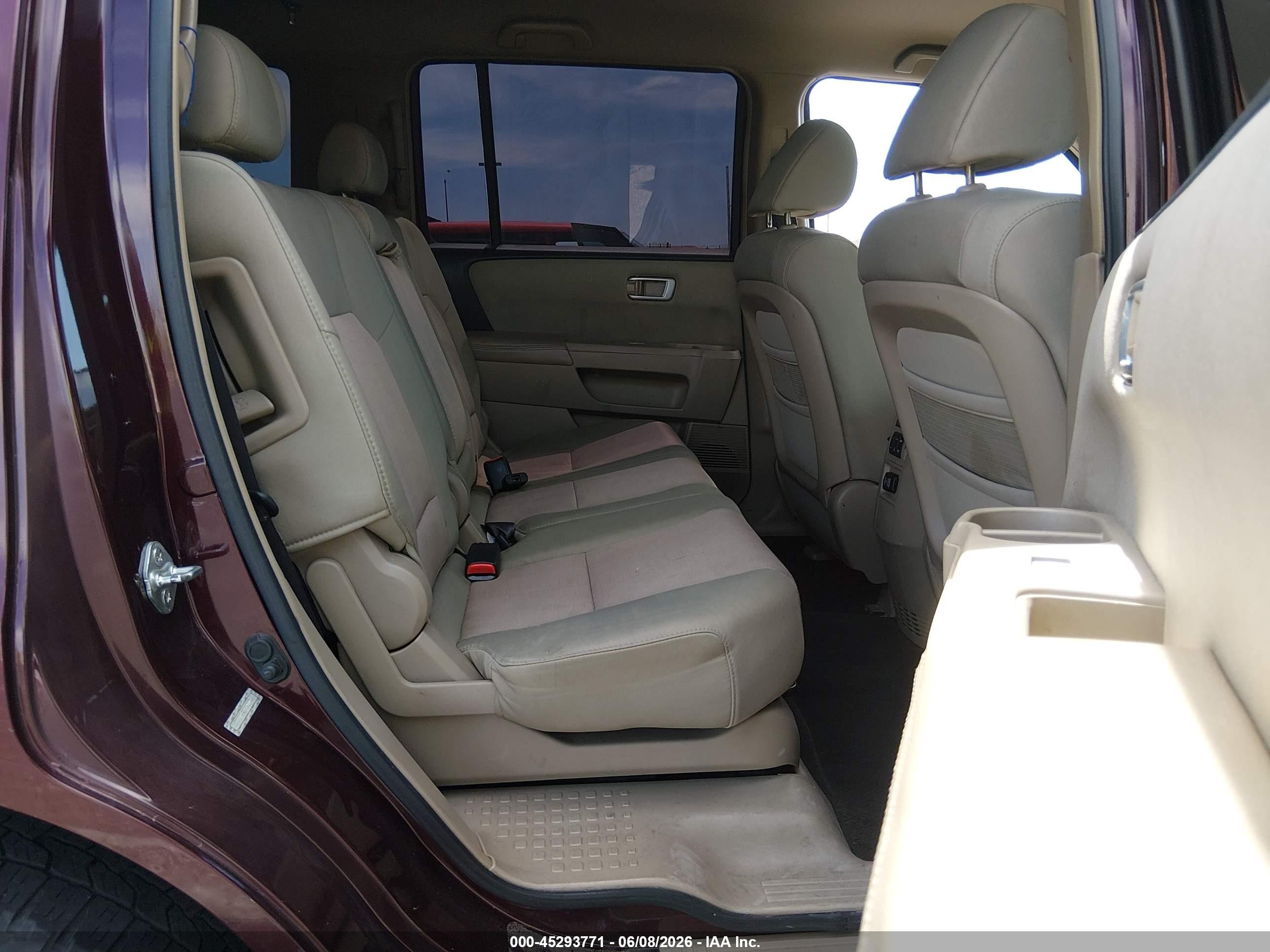 2009 Honda Pilot Ex Burgundy vin: 5FNYF38409B022248