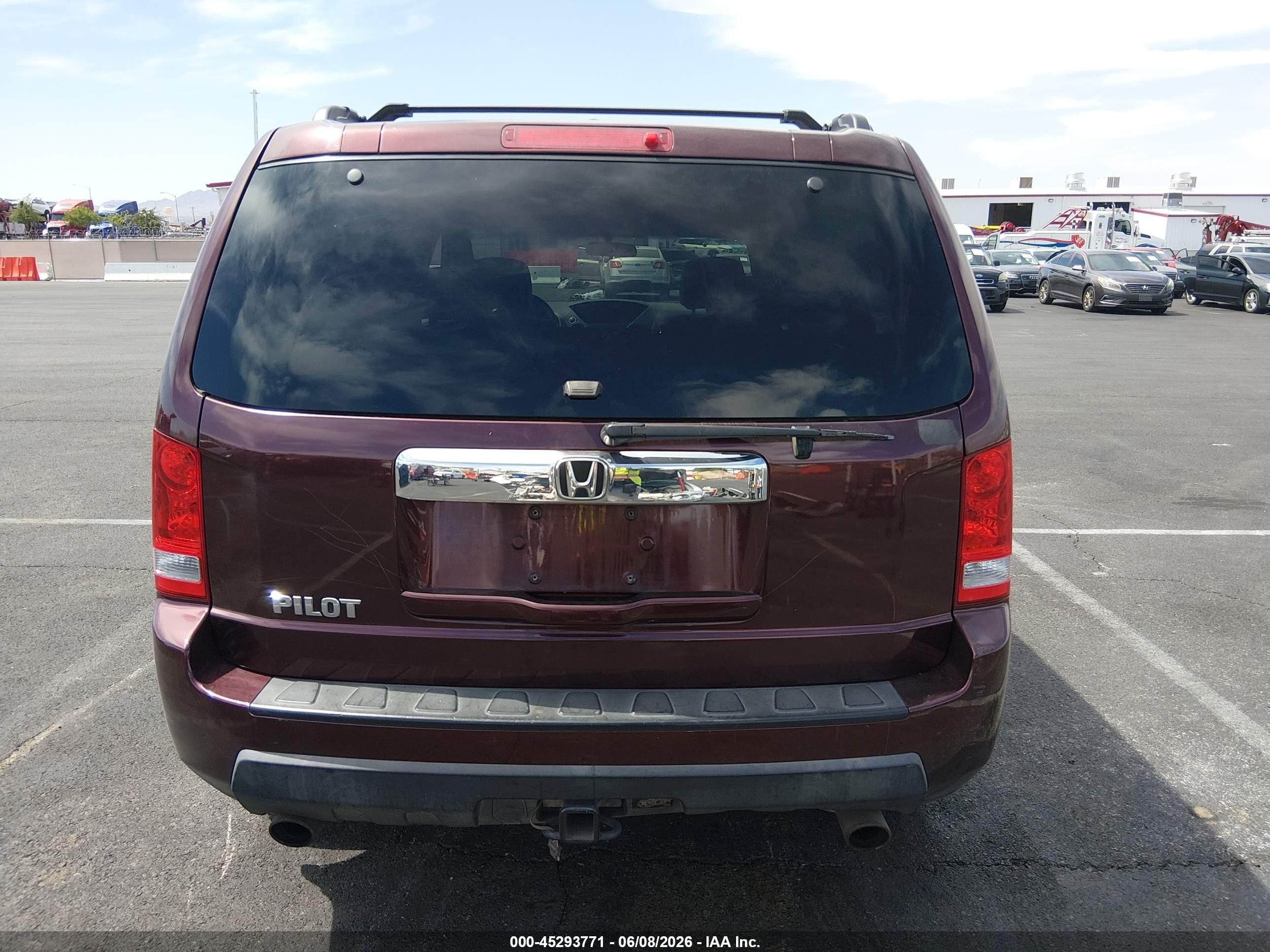 2009 Honda Pilot Ex Burgundy vin: 5FNYF38409B022248