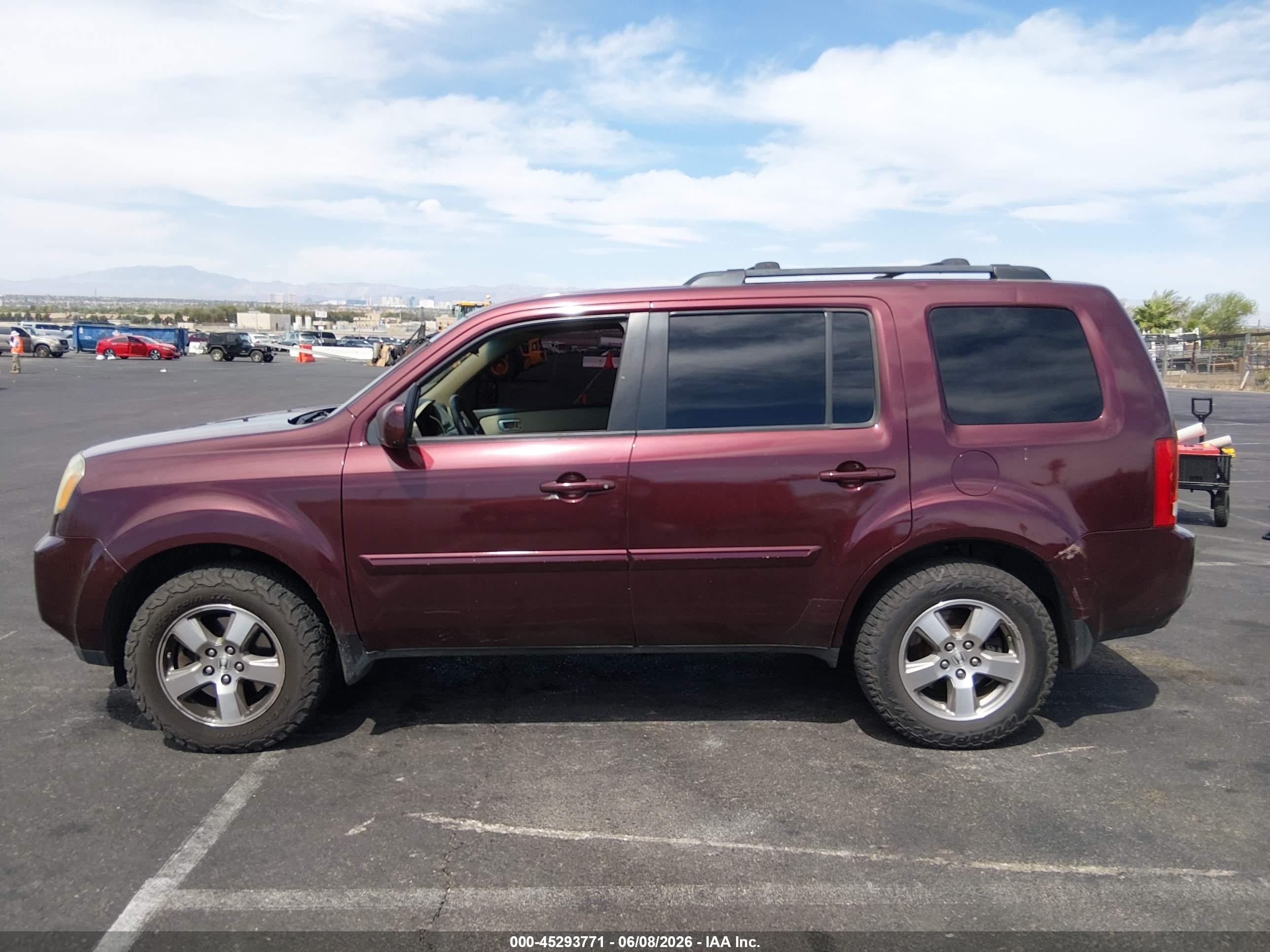 2009 Honda Pilot Ex Burgundy vin: 5FNYF38409B022248