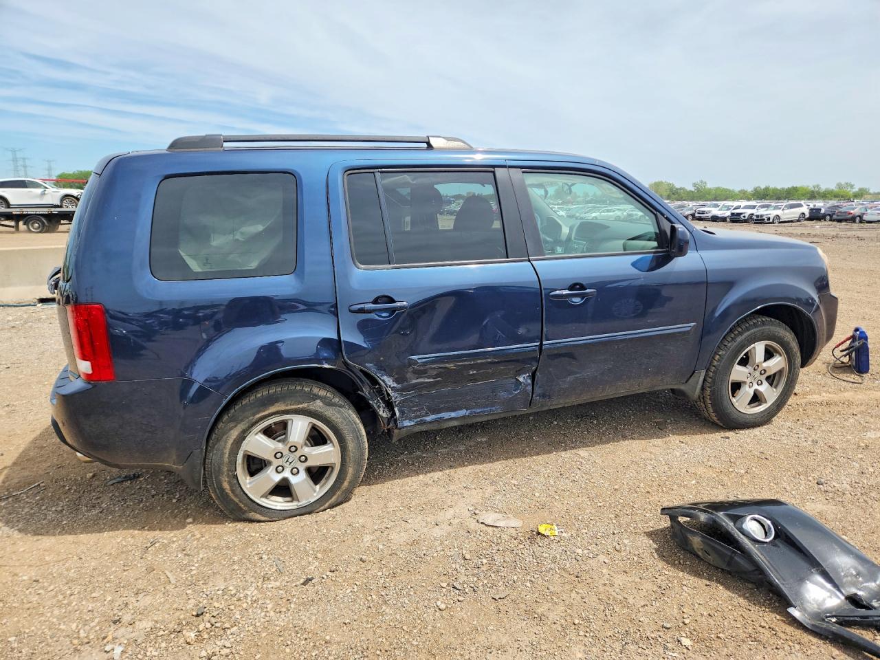 2009 Honda Pilot Ex Blue vin: 5FNYF38419B008729