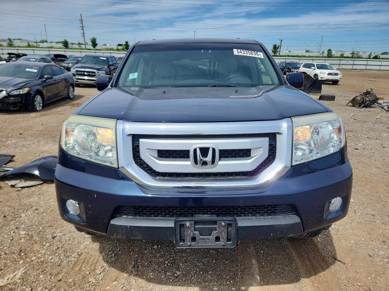 2009 Honda Pilot Ex Blue vin: 5FNYF38419B008729