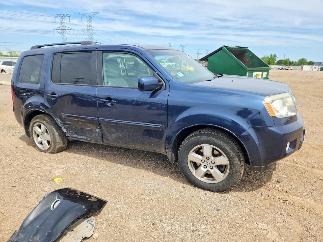 2009 Honda Pilot Ex Blue vin: 5FNYF38419B008729