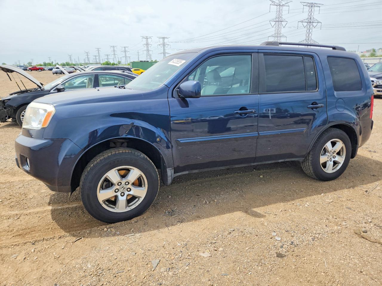 2009 Honda Pilot Ex Blue vin: 5FNYF38419B008729