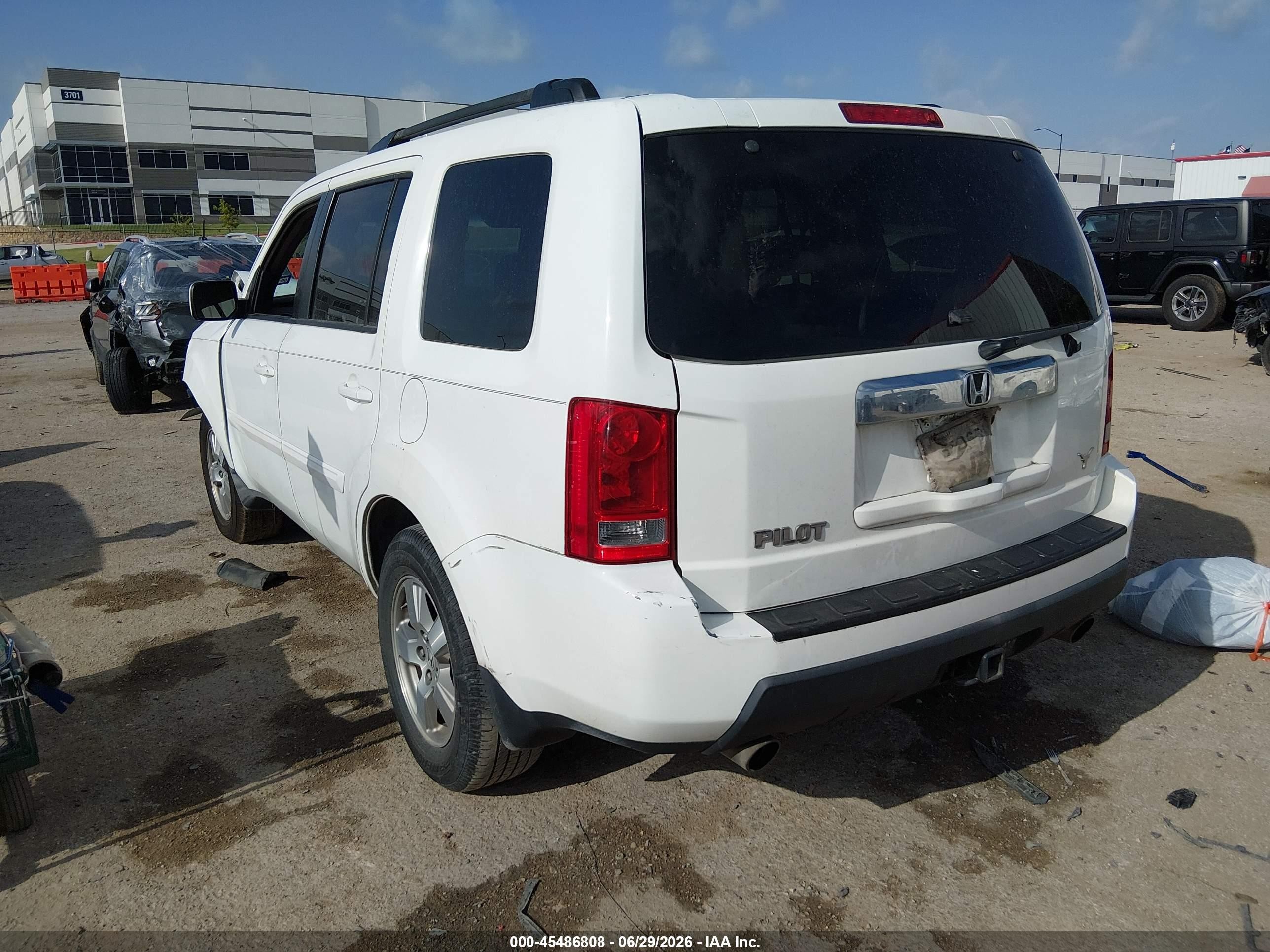 2009 Honda Pilot Ex Белый vin: 5FNYF38429B015544