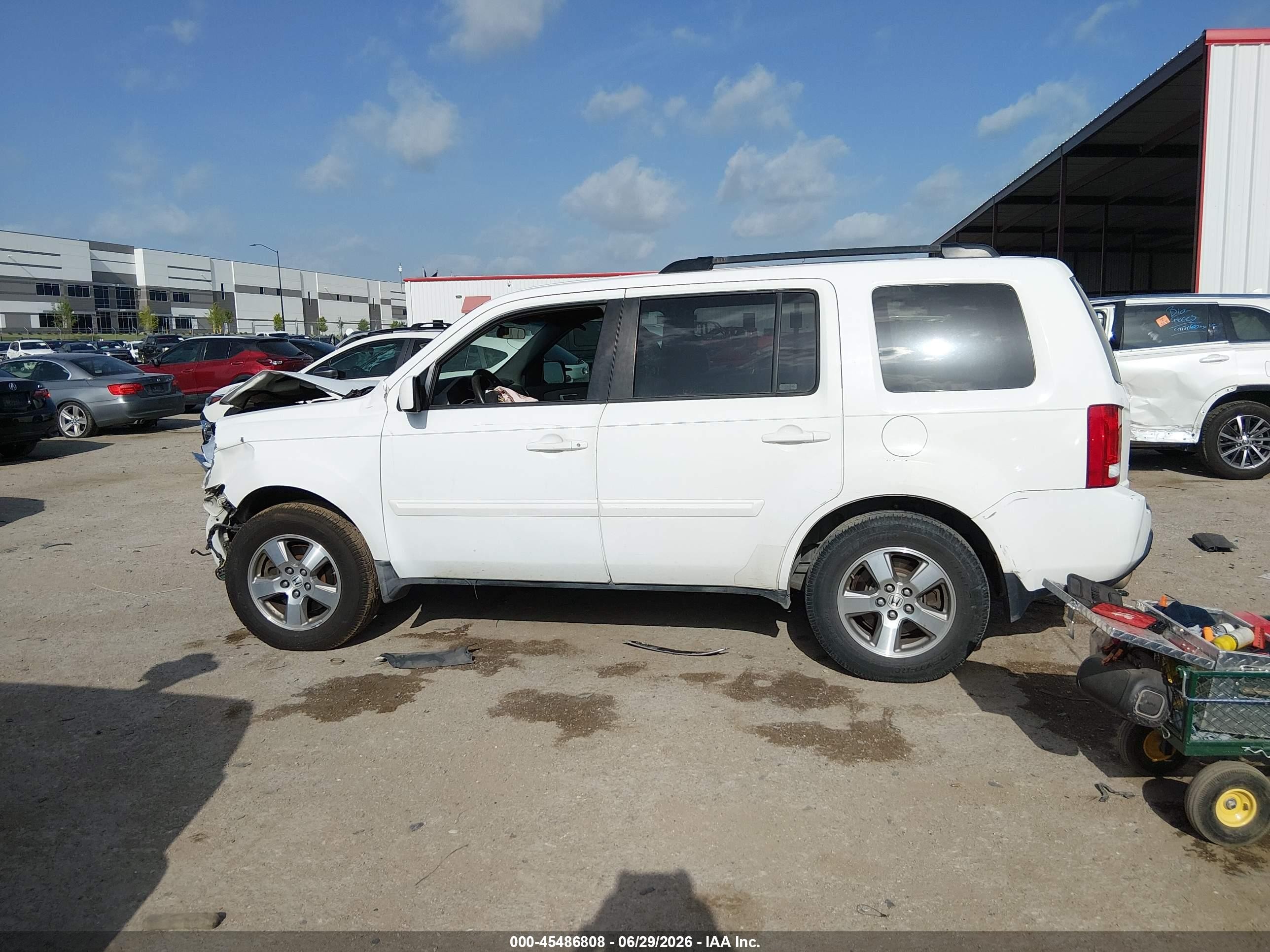 2009 Honda Pilot Ex Белый vin: 5FNYF38429B015544