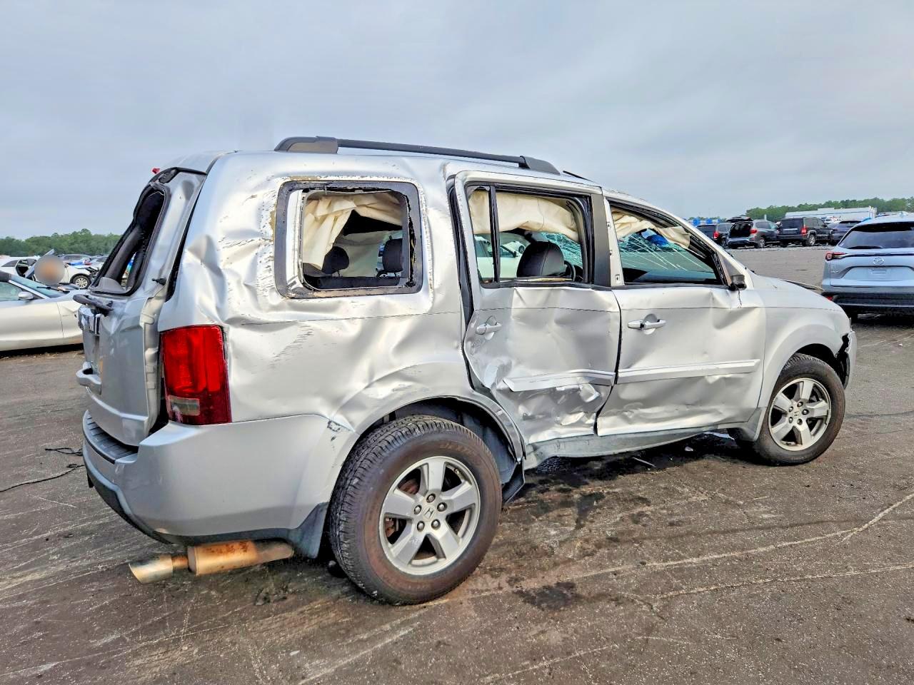 2009 Honda Pilot Ex Silver vin: 5FNYF38439B015648