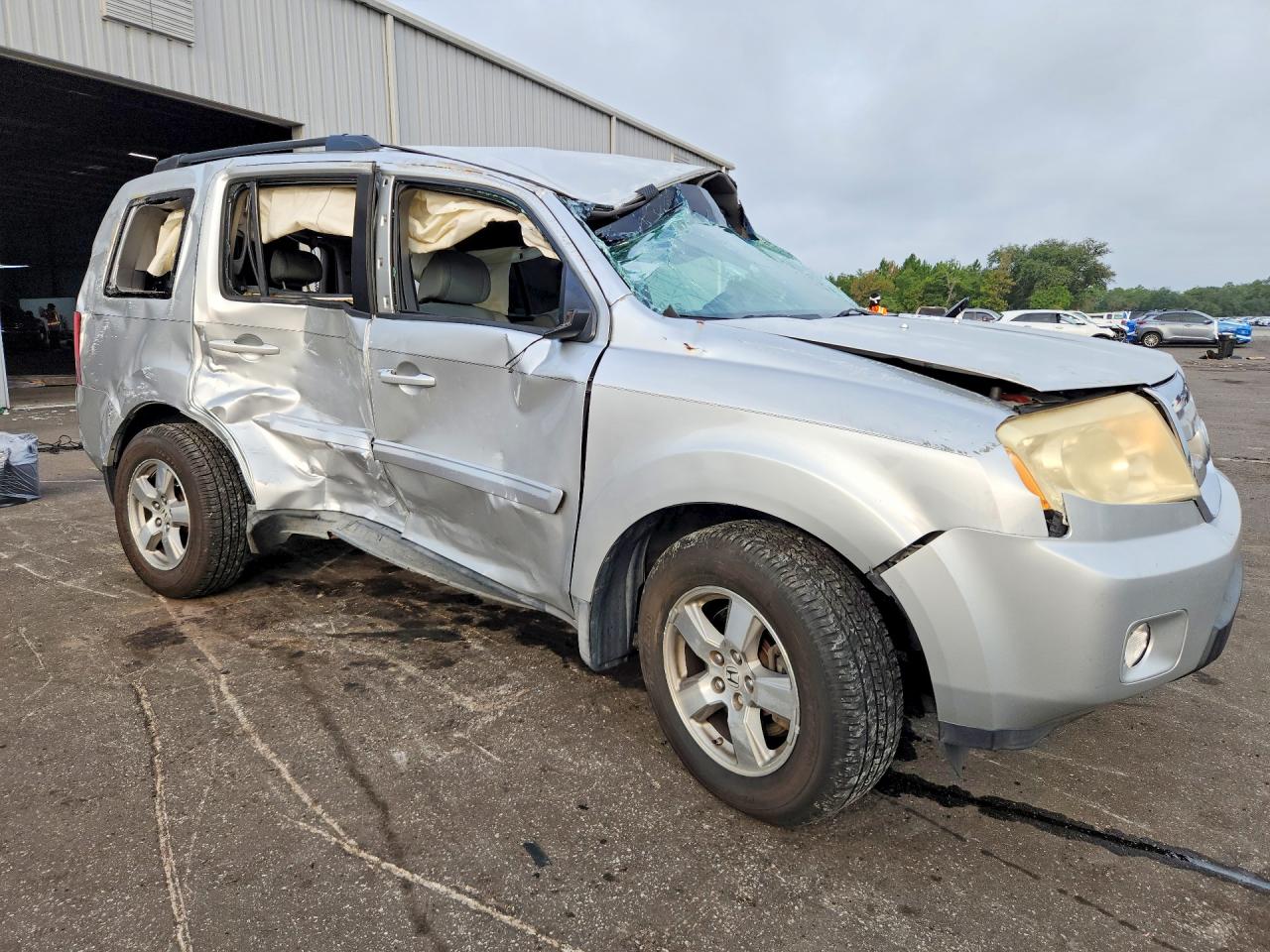 2009 Honda Pilot Ex Silver vin: 5FNYF38439B015648