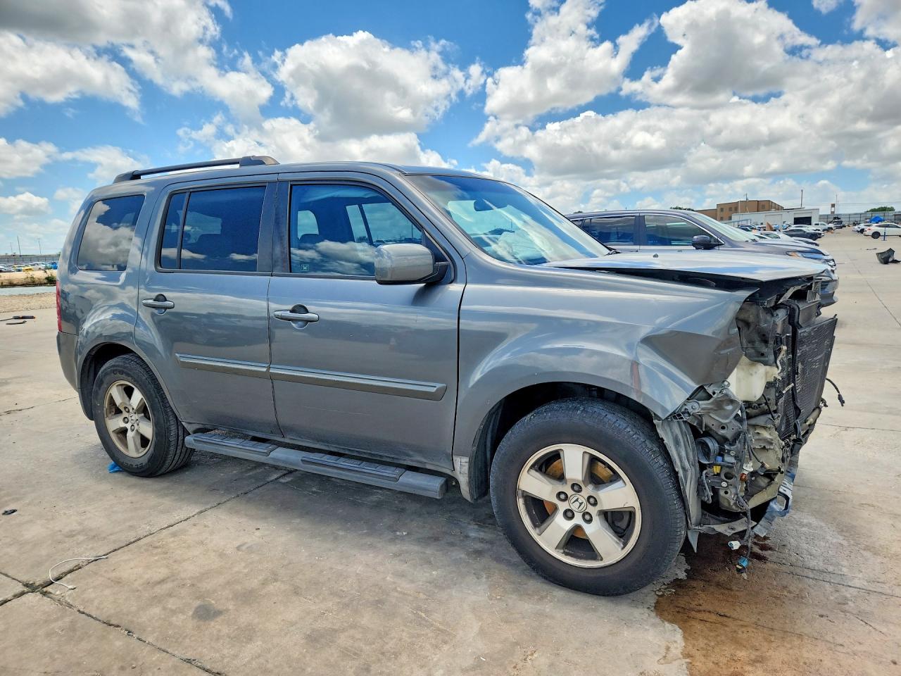 2009 Honda Pilot Ex Gray vin: 5FNYF38439B026293