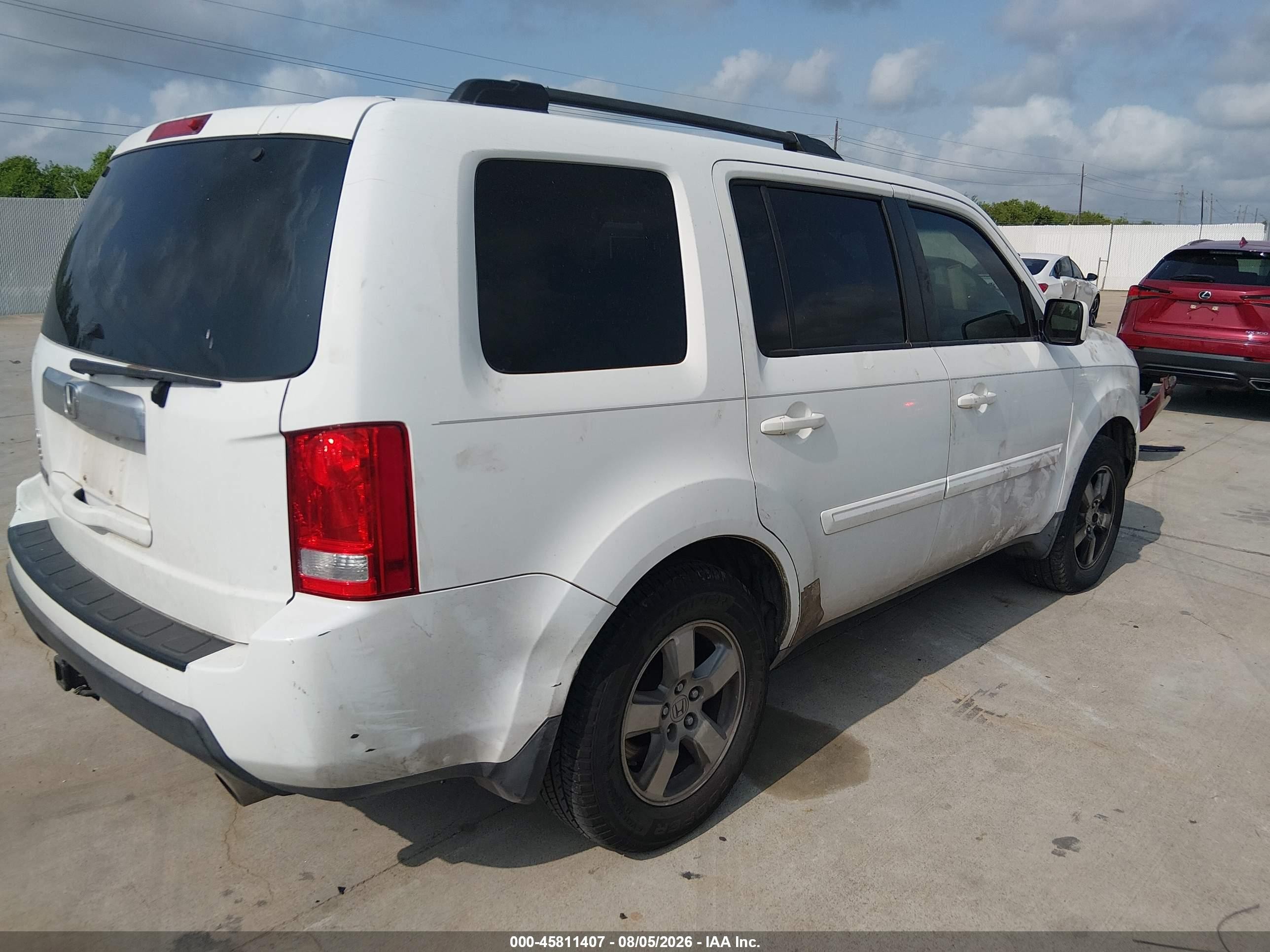 2009 Honda Pilot Ex Белый vin: 5FNYF38479B011358