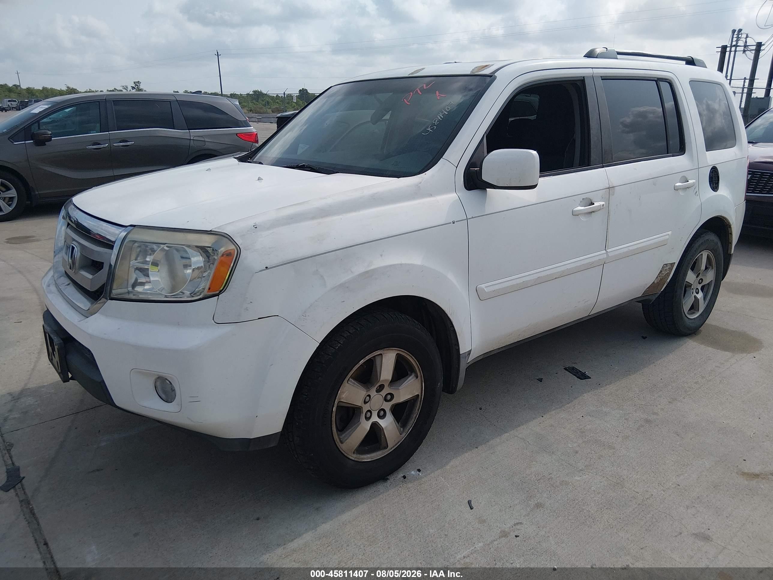 2009 Honda Pilot Ex Белый vin: 5FNYF38479B011358