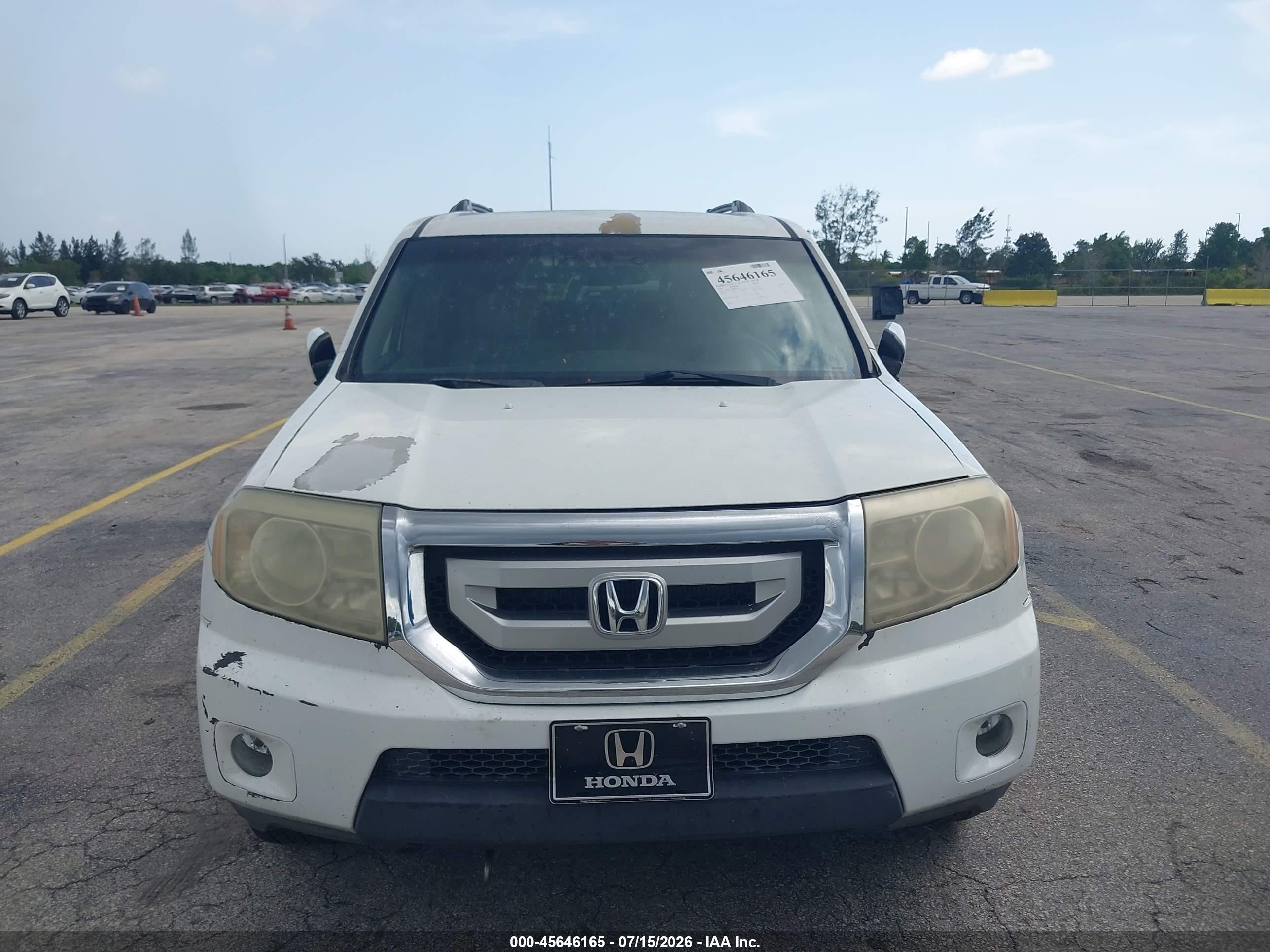 2009 Honda Pilot Ex Белый vin: 5FNYF38489B001227