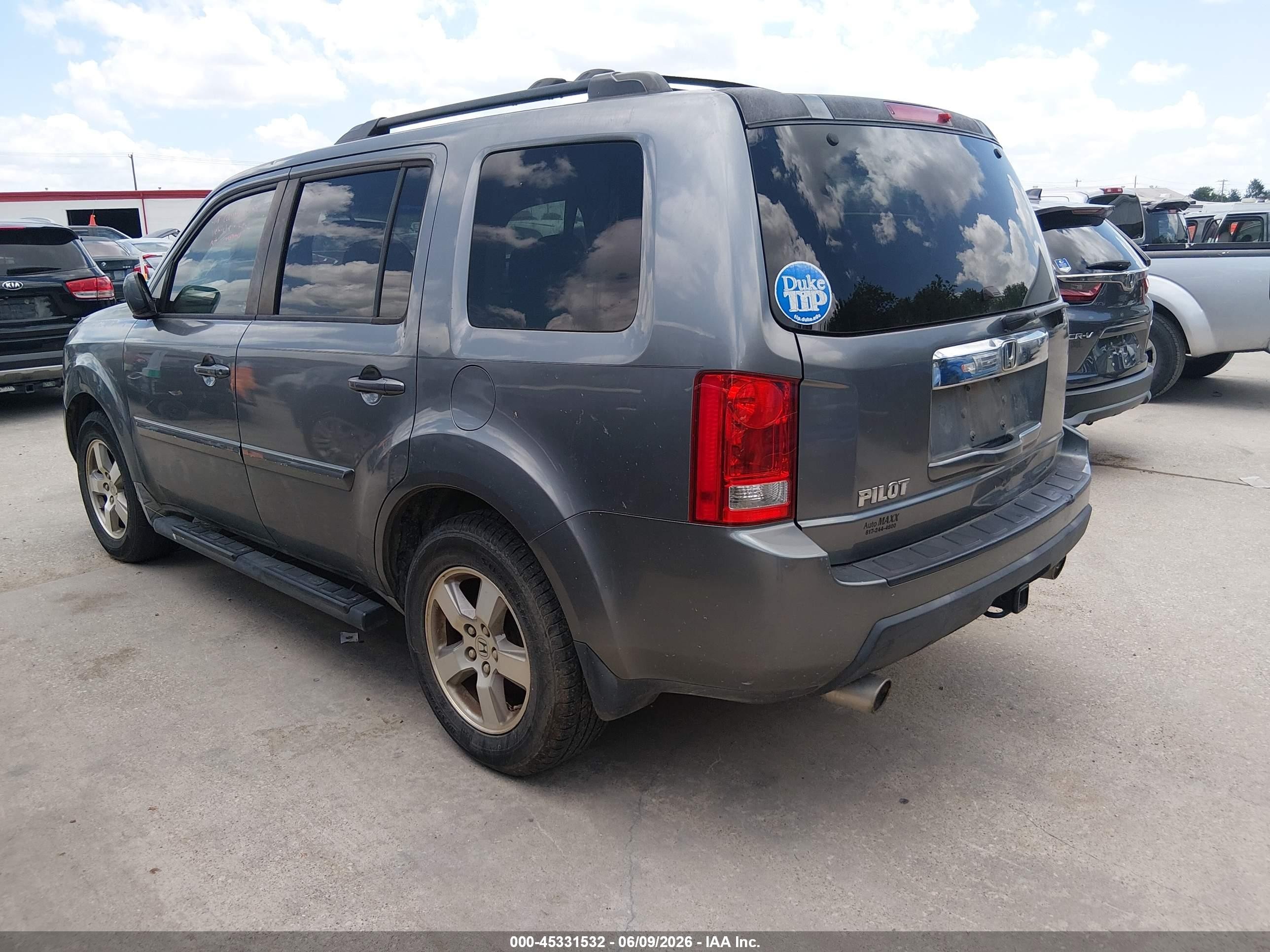 2009 Honda Pilot Ex Gray vin: 5FNYF384X9B020538