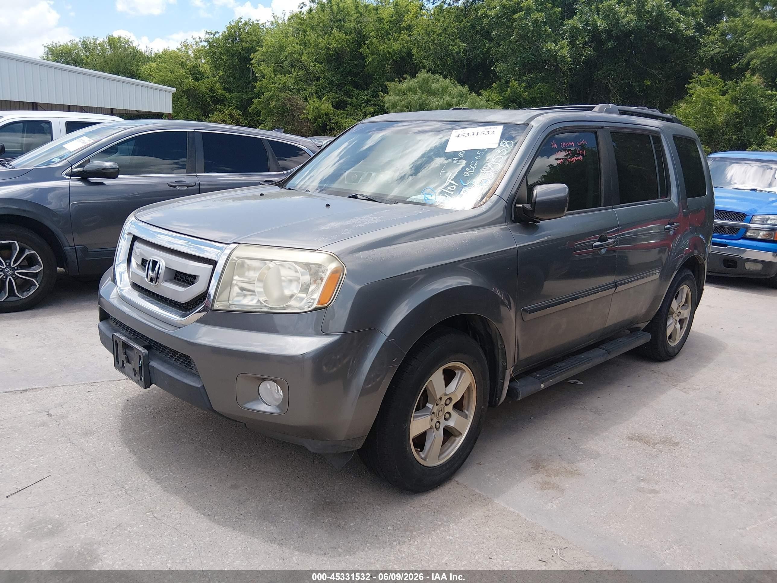 2009 Honda Pilot Ex Gray vin: 5FNYF384X9B020538