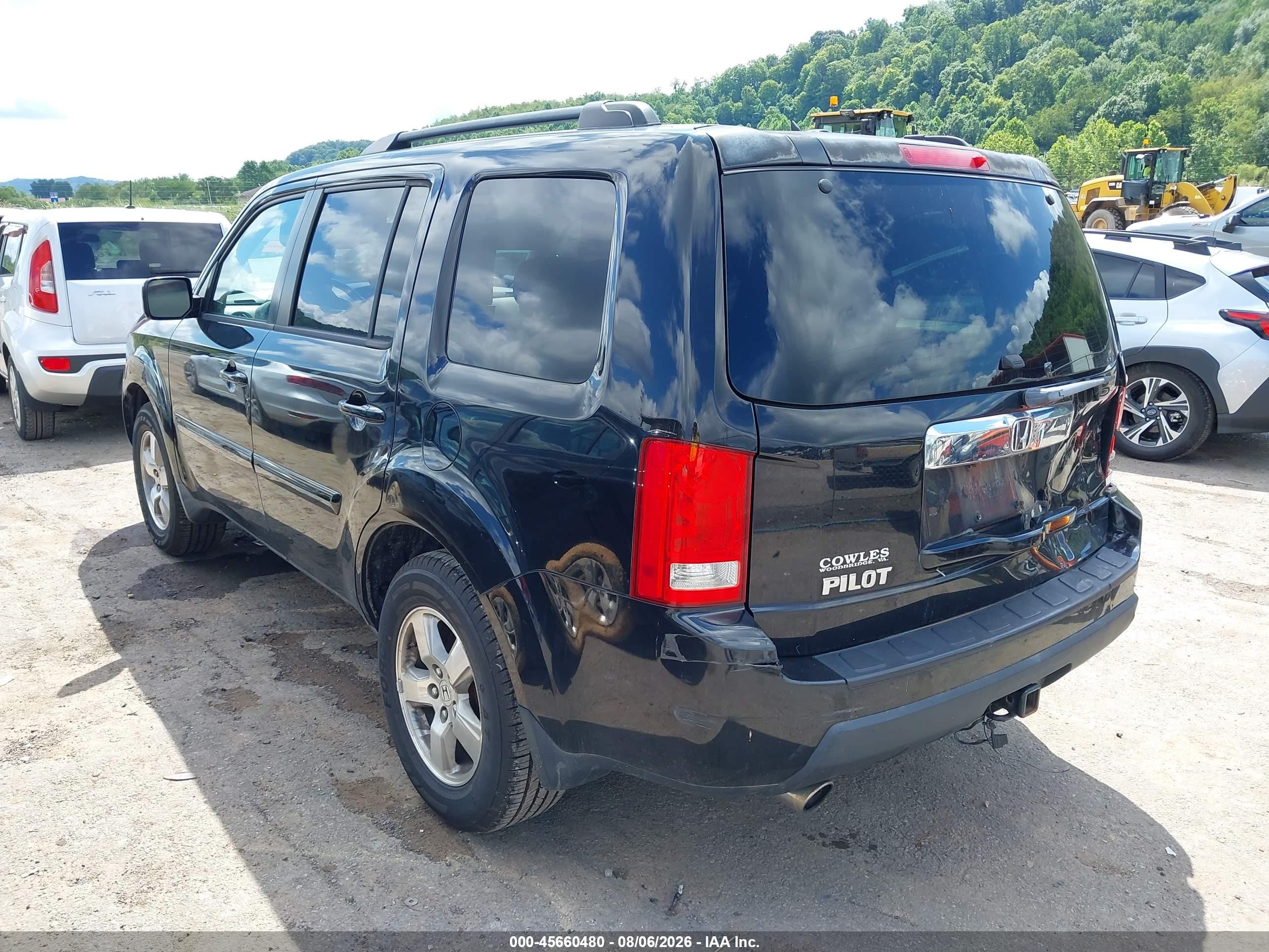 2009 Honda Pilot Ex-l Black vin: 5FNYF38509B015728