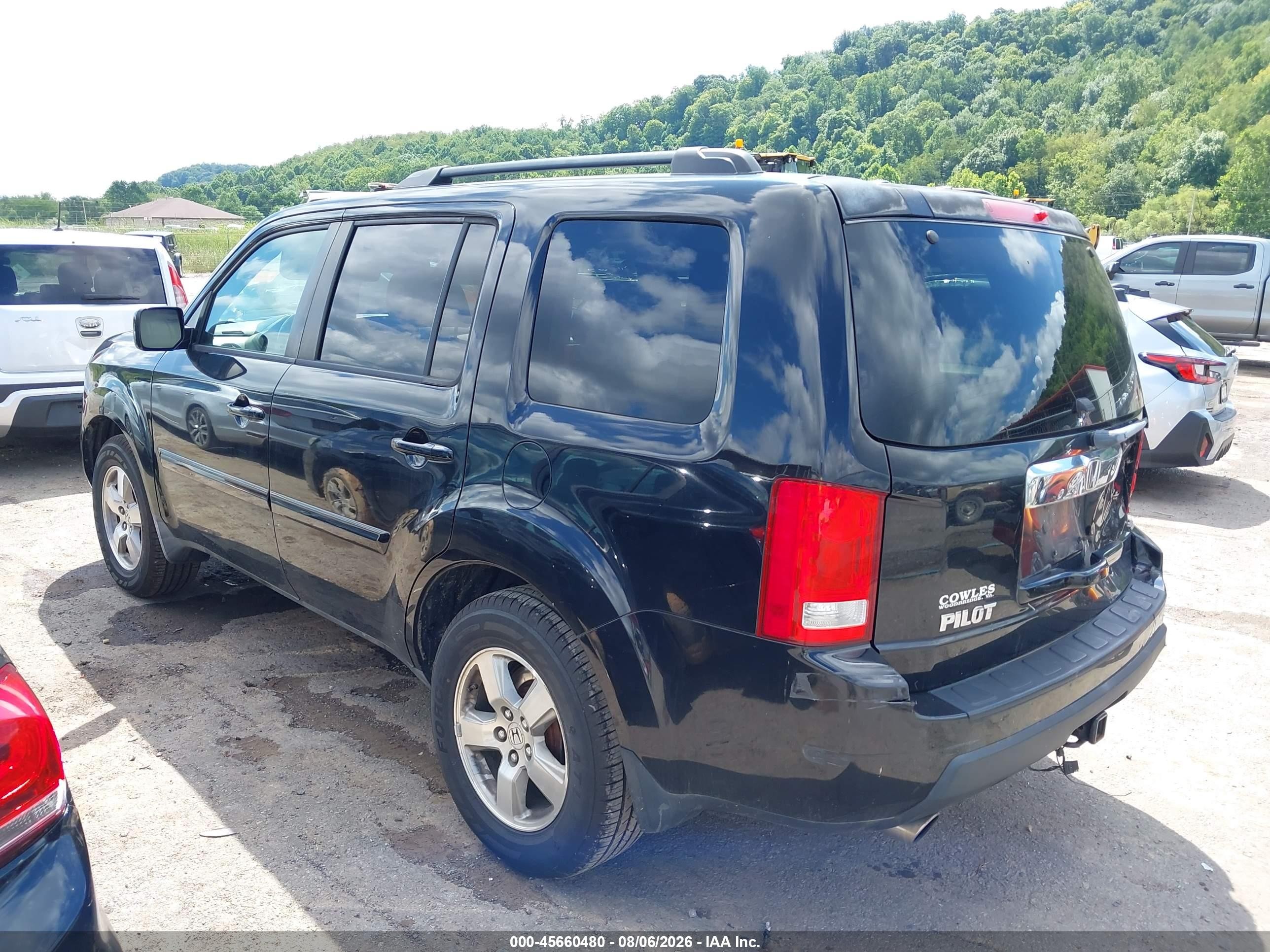 2009 Honda Pilot Ex-l Black vin: 5FNYF38509B015728