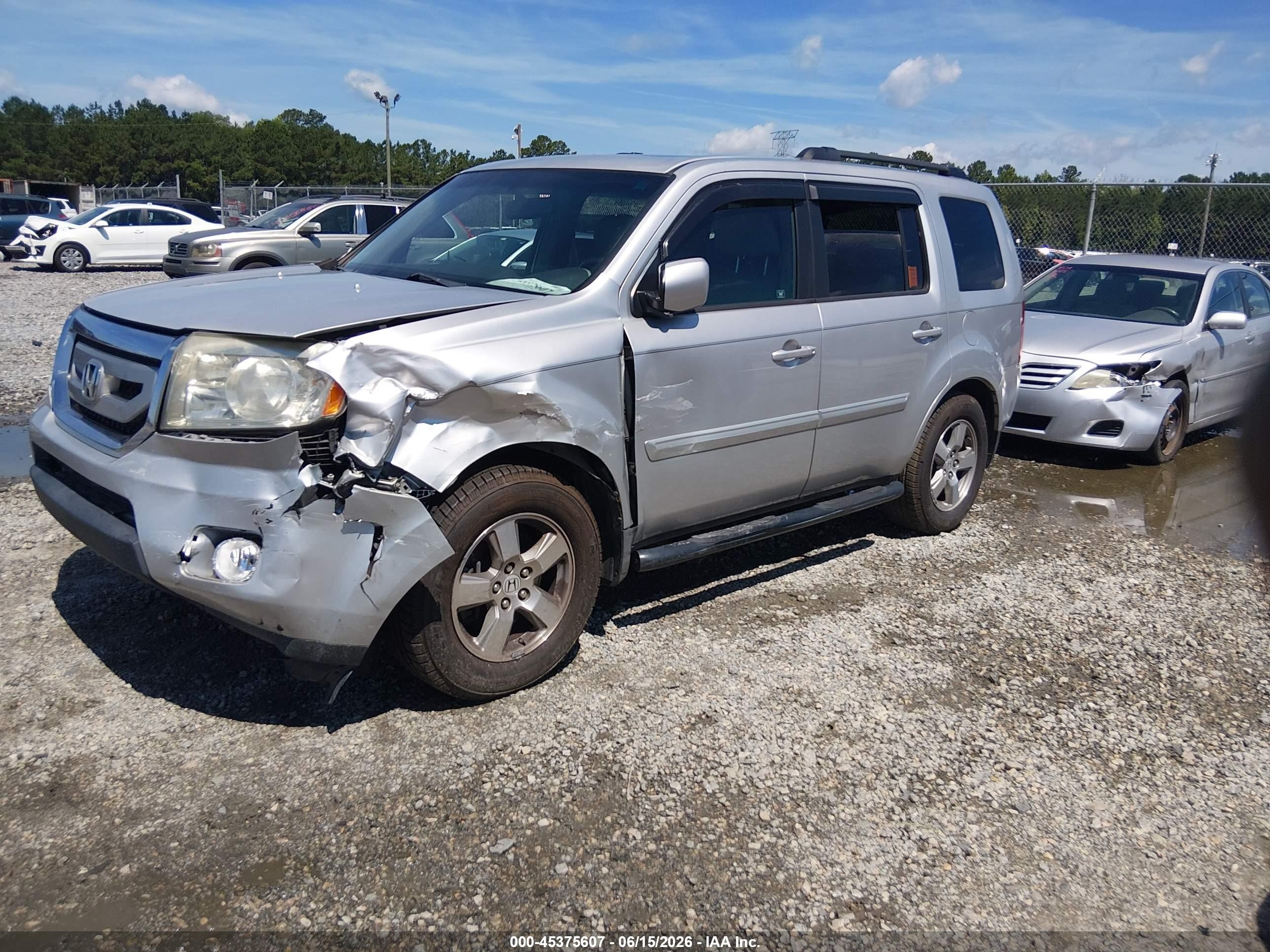 2009 Honda Pilot Ex-l Gray vin: 5FNYF38519B014135