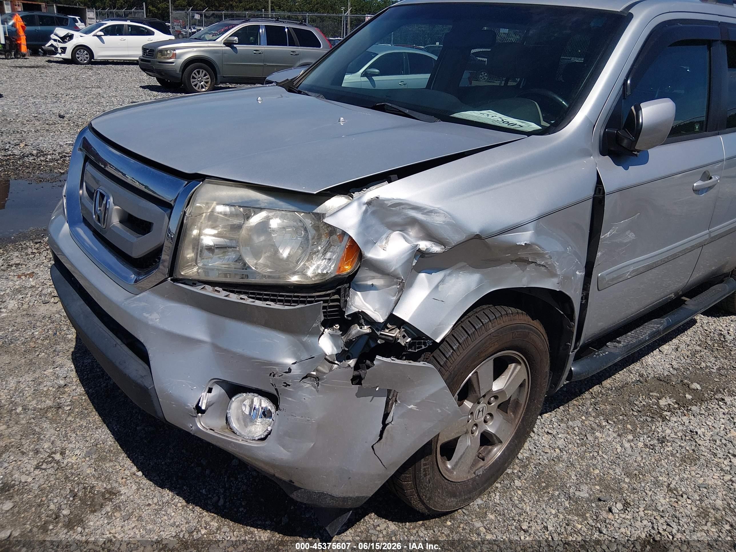 2009 Honda Pilot Ex-l Gray vin: 5FNYF38519B014135