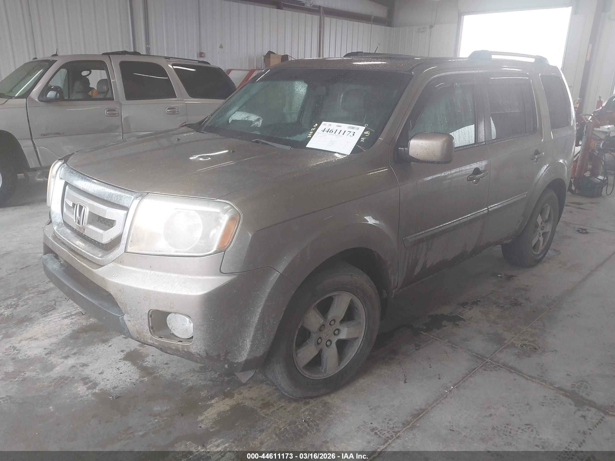2009 Honda Pilot Ex-l Бежевый vin: 5FNYF38519B021554