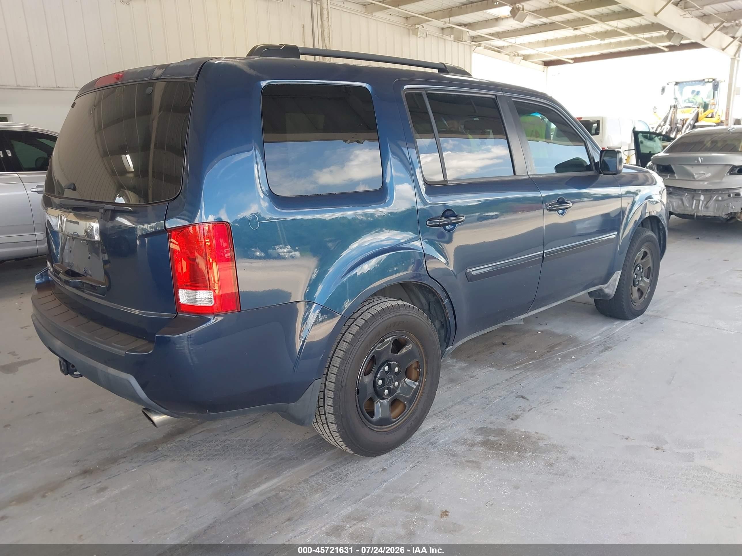 2009 Honda Pilot Ex-l Dark Blue vin: 5FNYF38519B022025