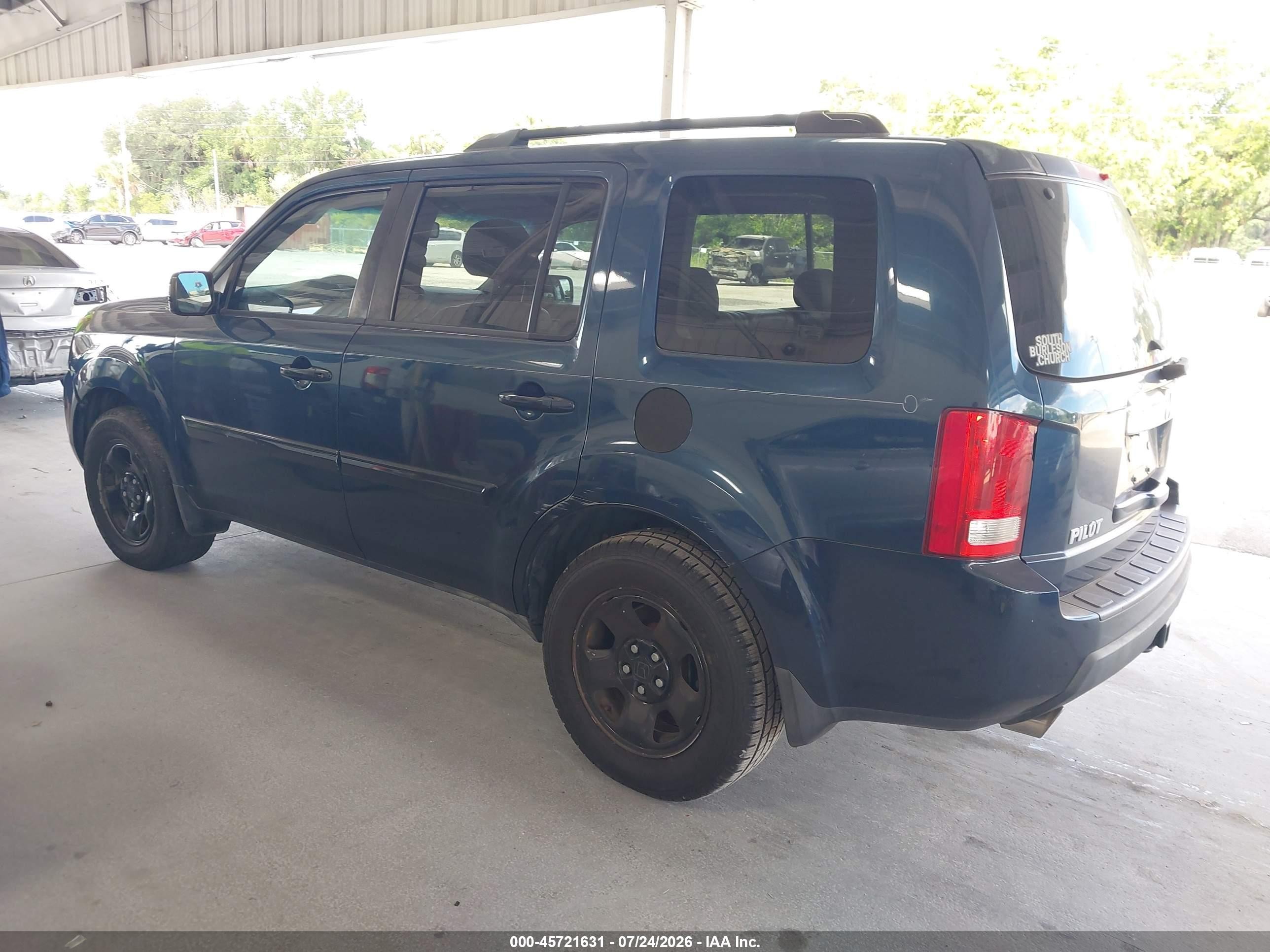 2009 Honda Pilot Ex-l Dark Blue vin: 5FNYF38519B022025
