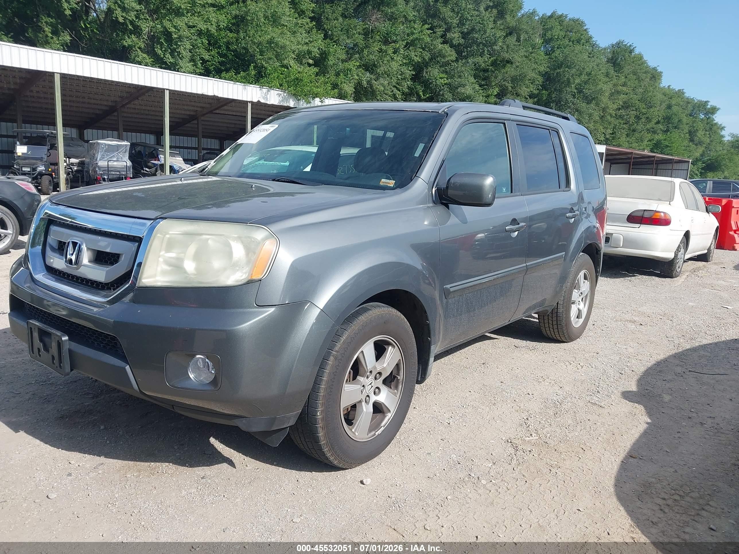 2009 Honda Pilot Ex-l Gray vin: 5FNYF38529B019814