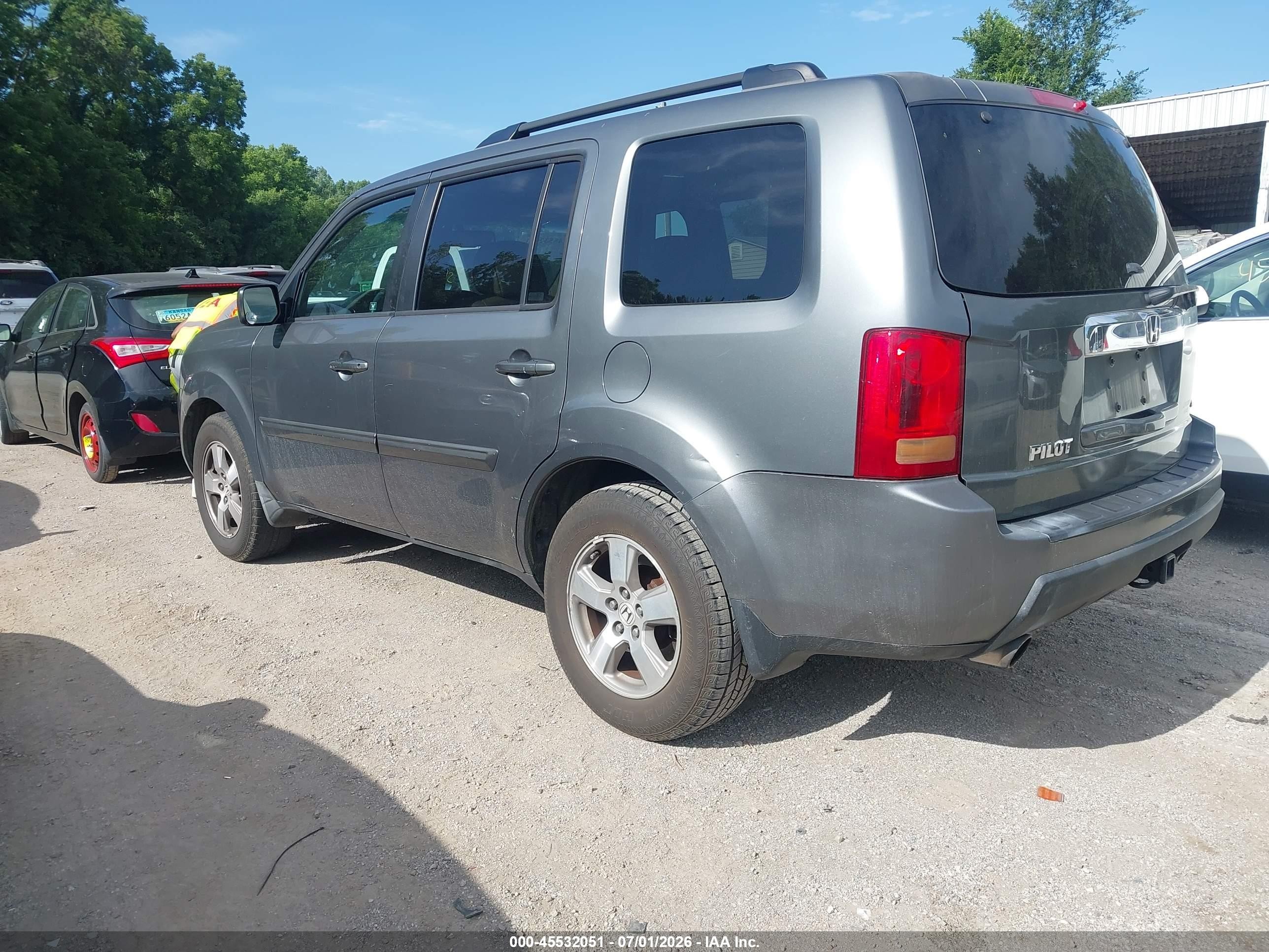 2009 Honda Pilot Ex-l Gray vin: 5FNYF38529B019814