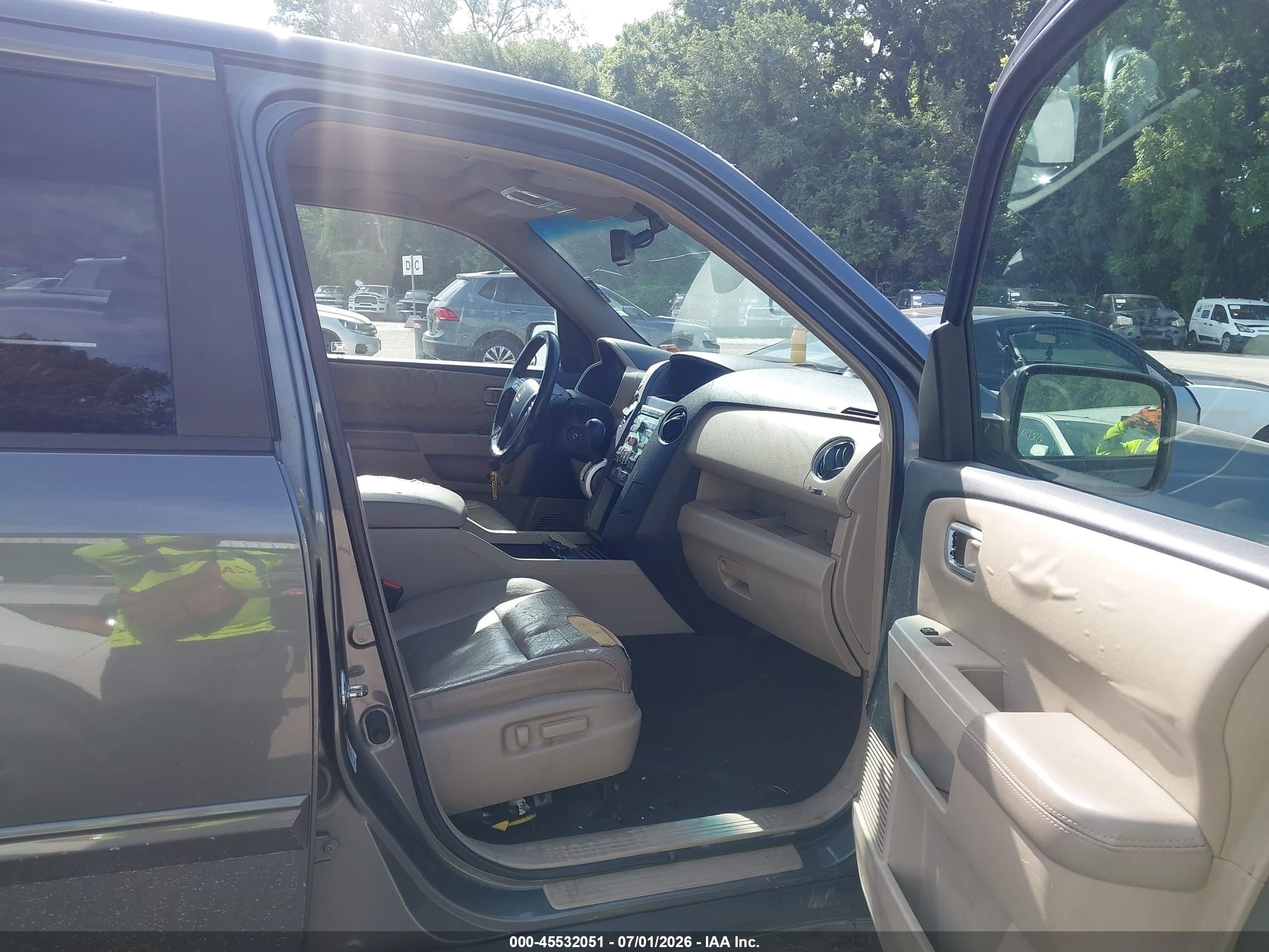 2009 Honda Pilot Ex-l Gray vin: 5FNYF38529B019814