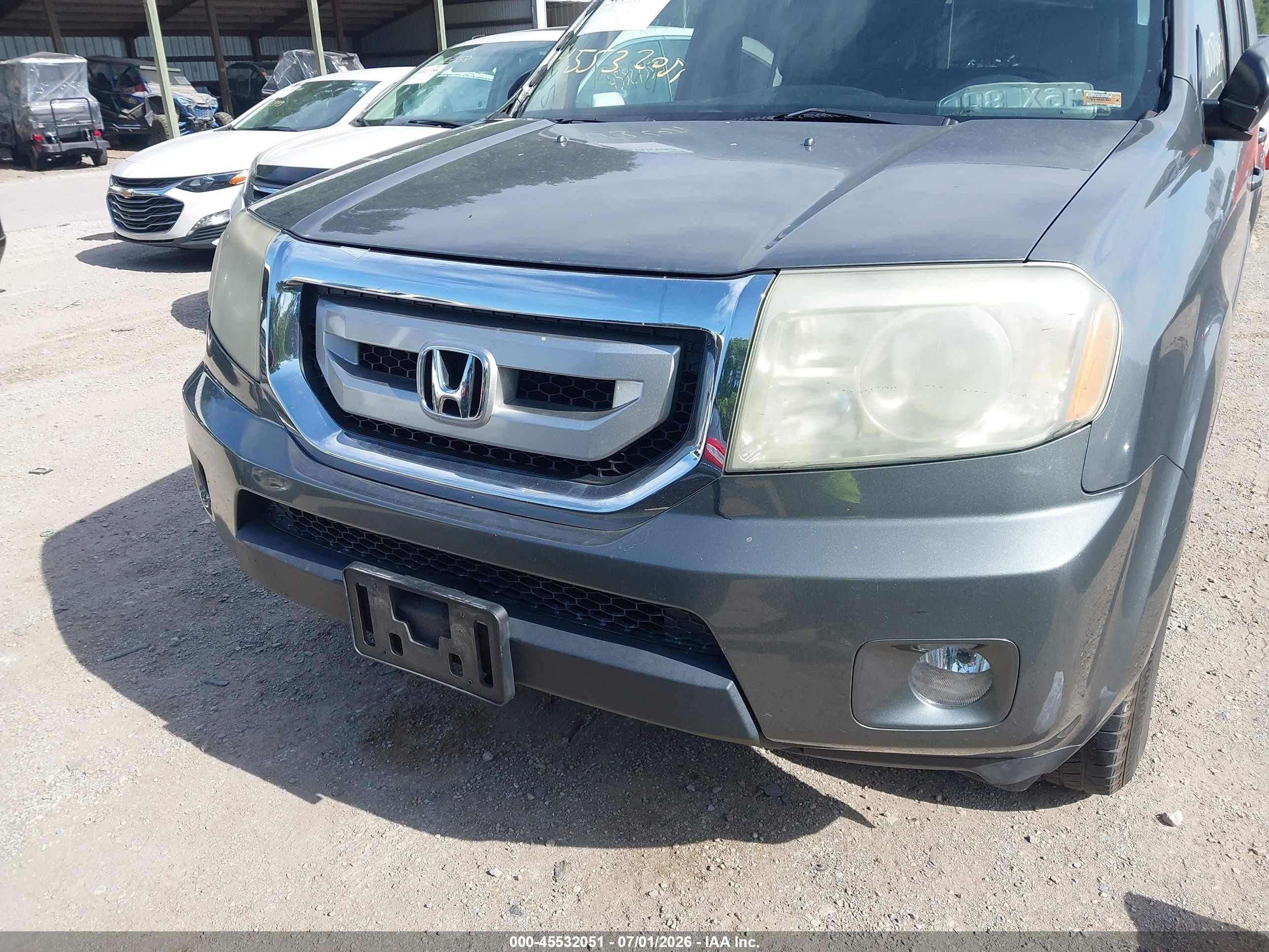 2009 Honda Pilot Ex-l Gray vin: 5FNYF38529B019814