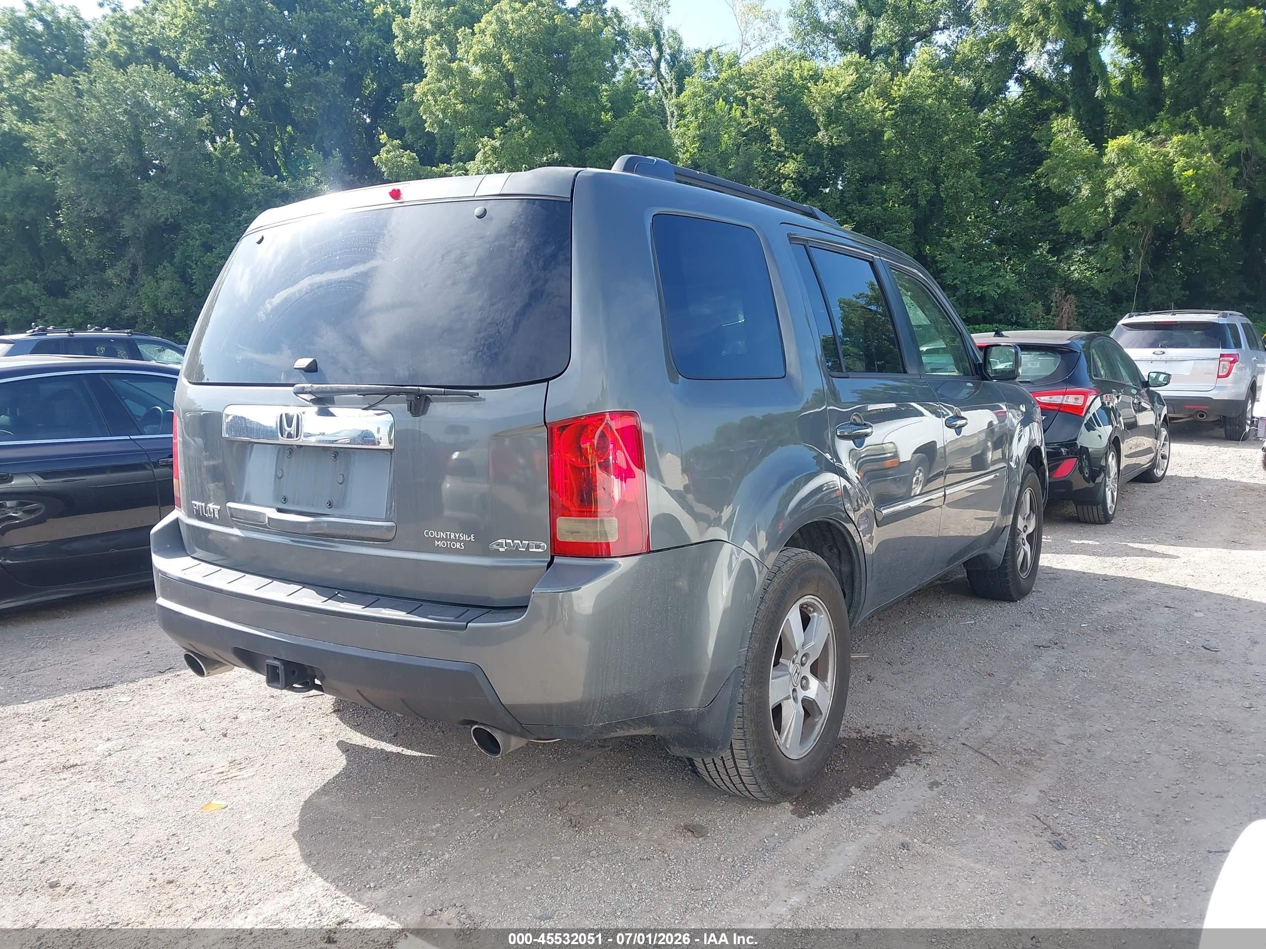 2009 Honda Pilot Ex-l Gray vin: 5FNYF38529B019814