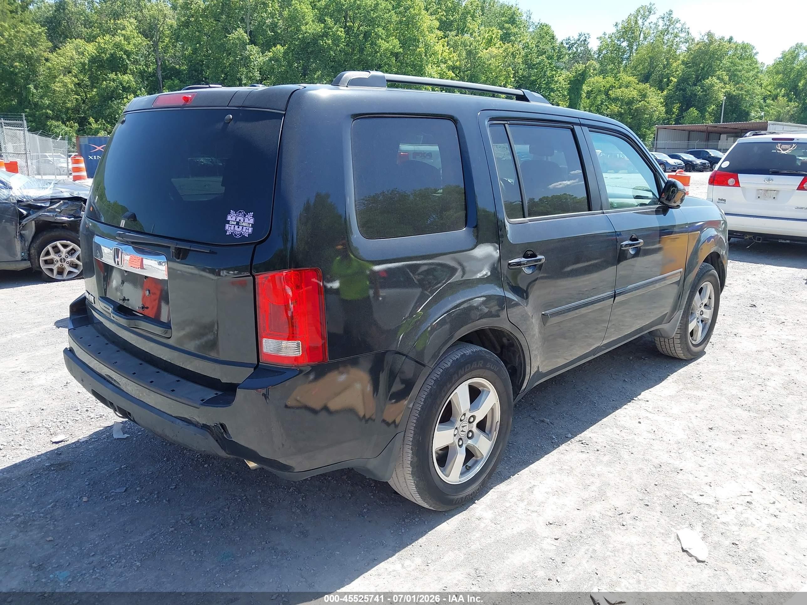 2009 Honda Pilot Ex-l Black vin: 5FNYF38529B027752