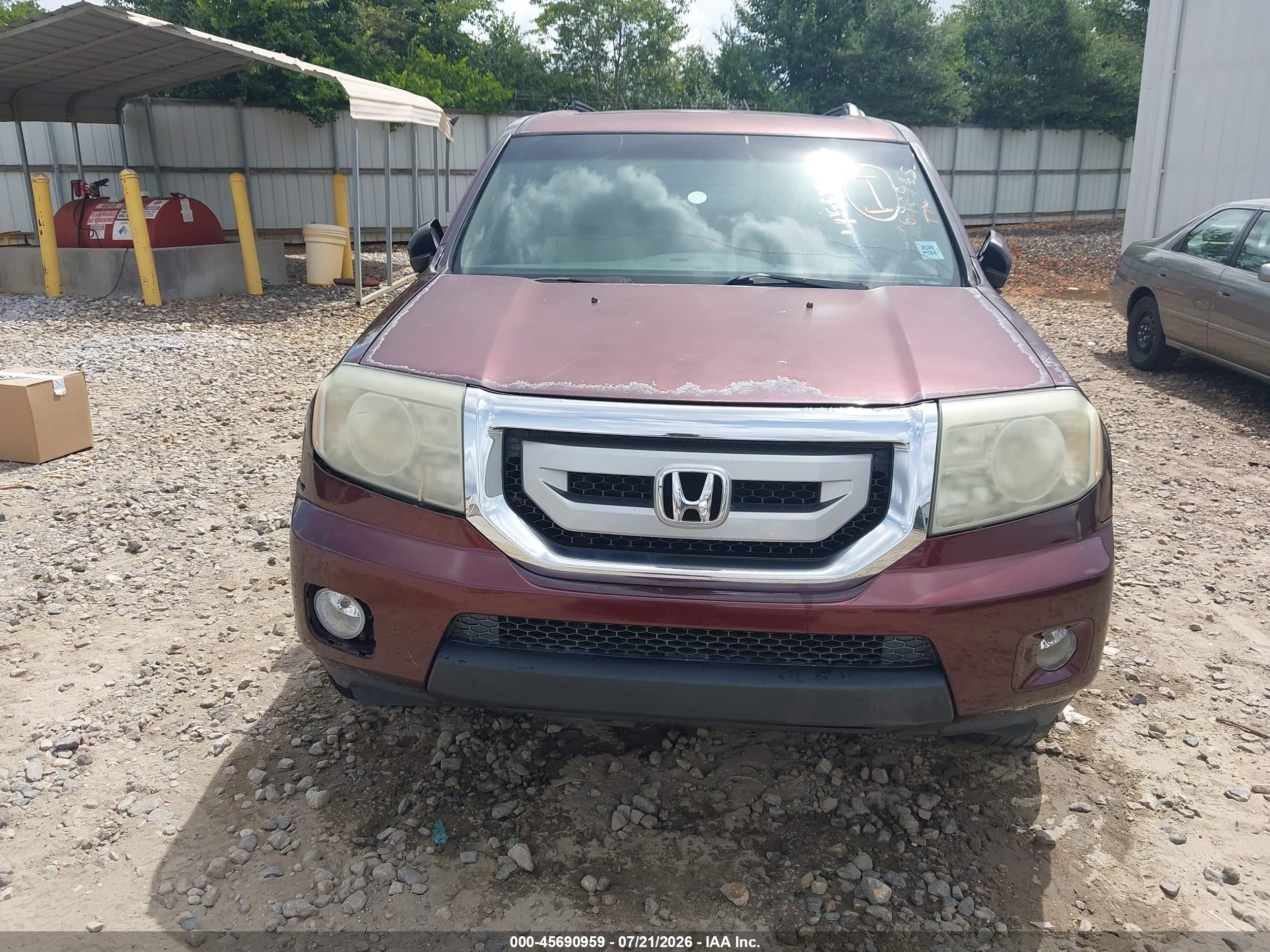 2009 Honda Pilot Ex-l Бордовый vin: 5FNYF38539B001029
