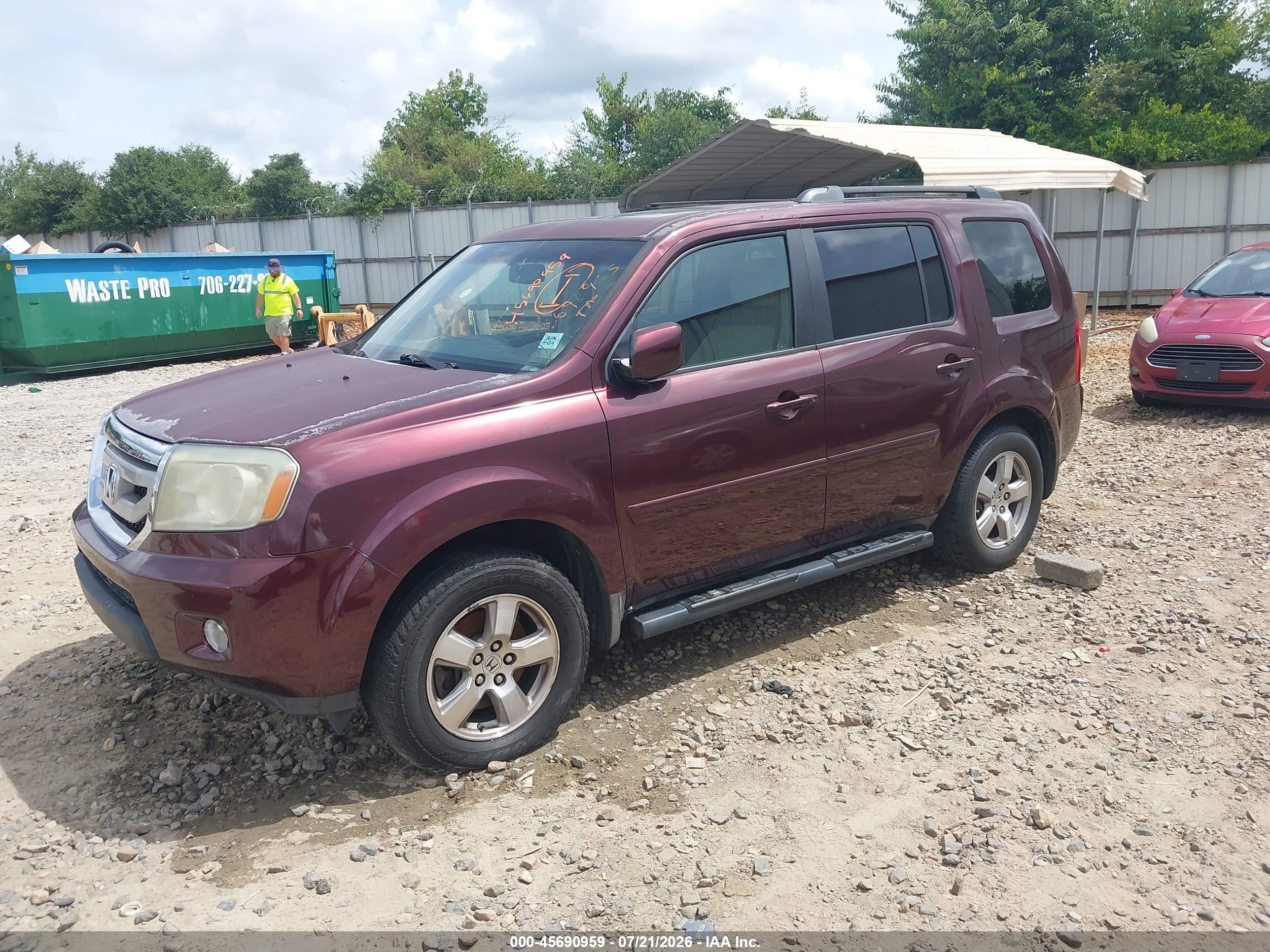2009 Honda Pilot Ex-l Бордовый vin: 5FNYF38539B001029