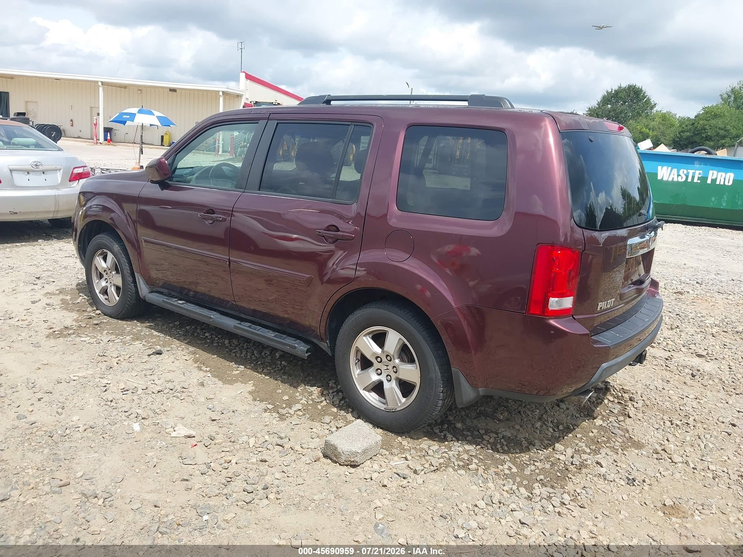 2009 Honda Pilot Ex-l Бордовый vin: 5FNYF38539B001029