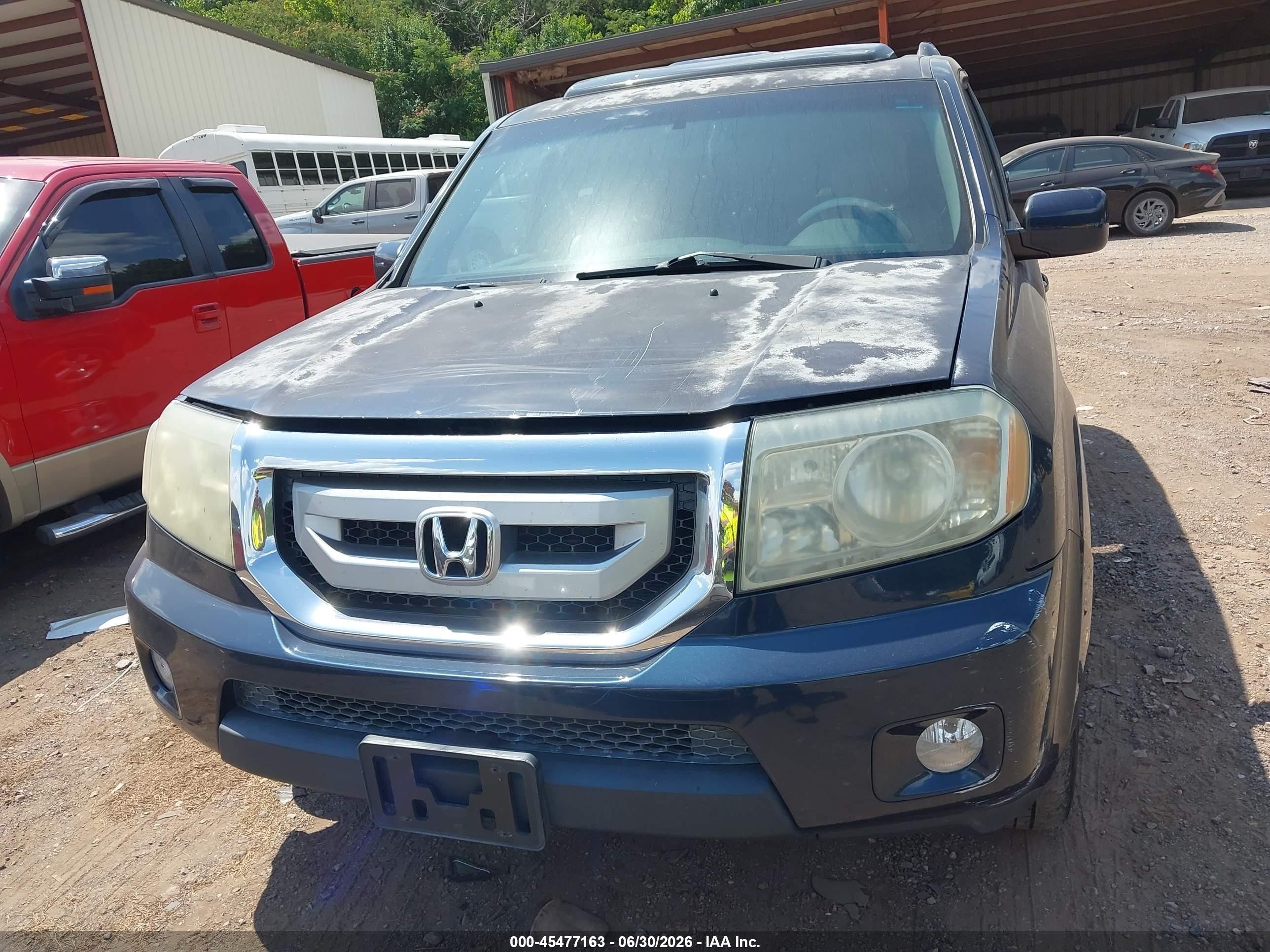 2009 Honda Pilot Ex-l Blue vin: 5FNYF38559B012372