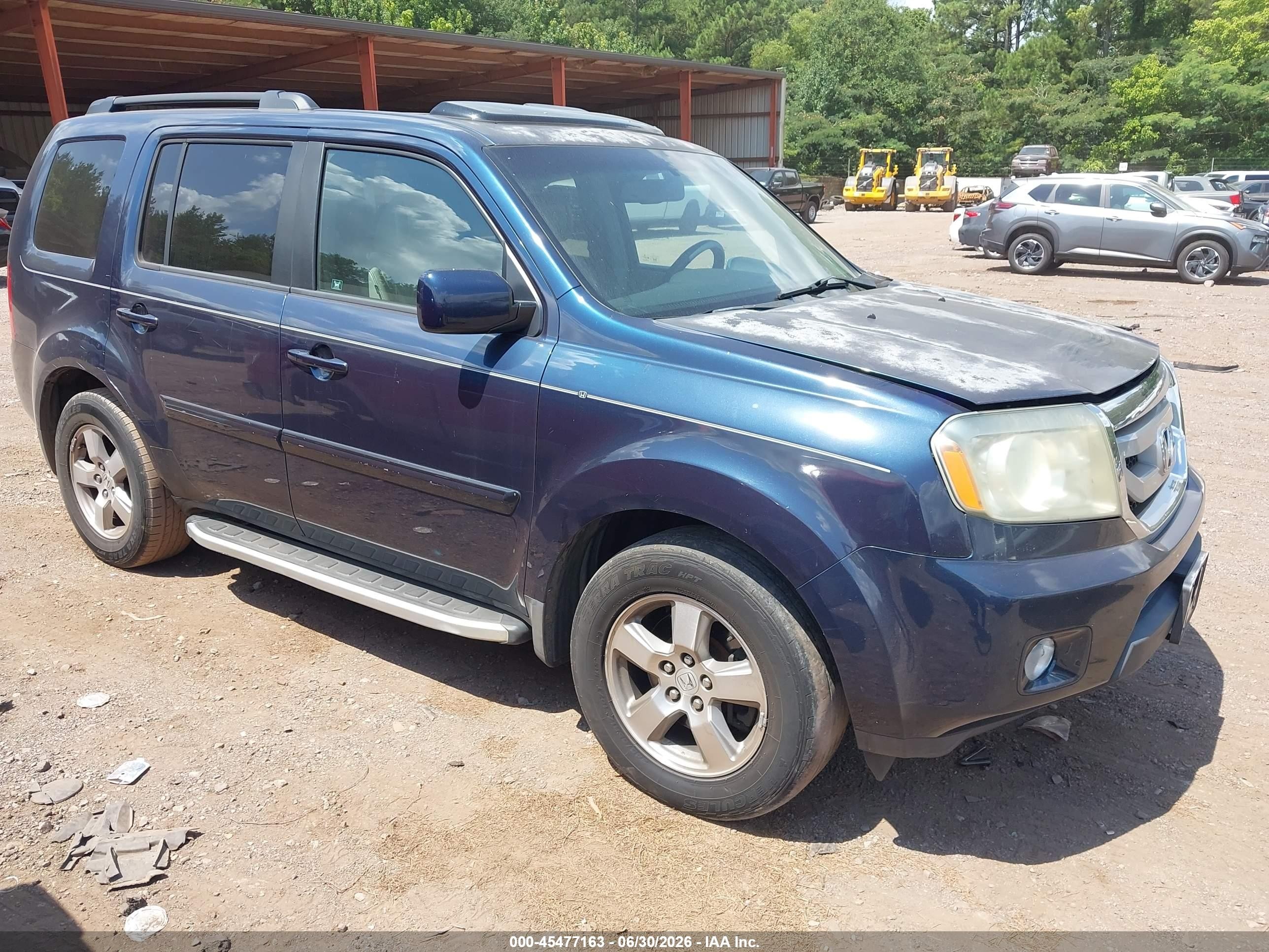 2009 Honda Pilot Ex-l Blue vin: 5FNYF38559B012372