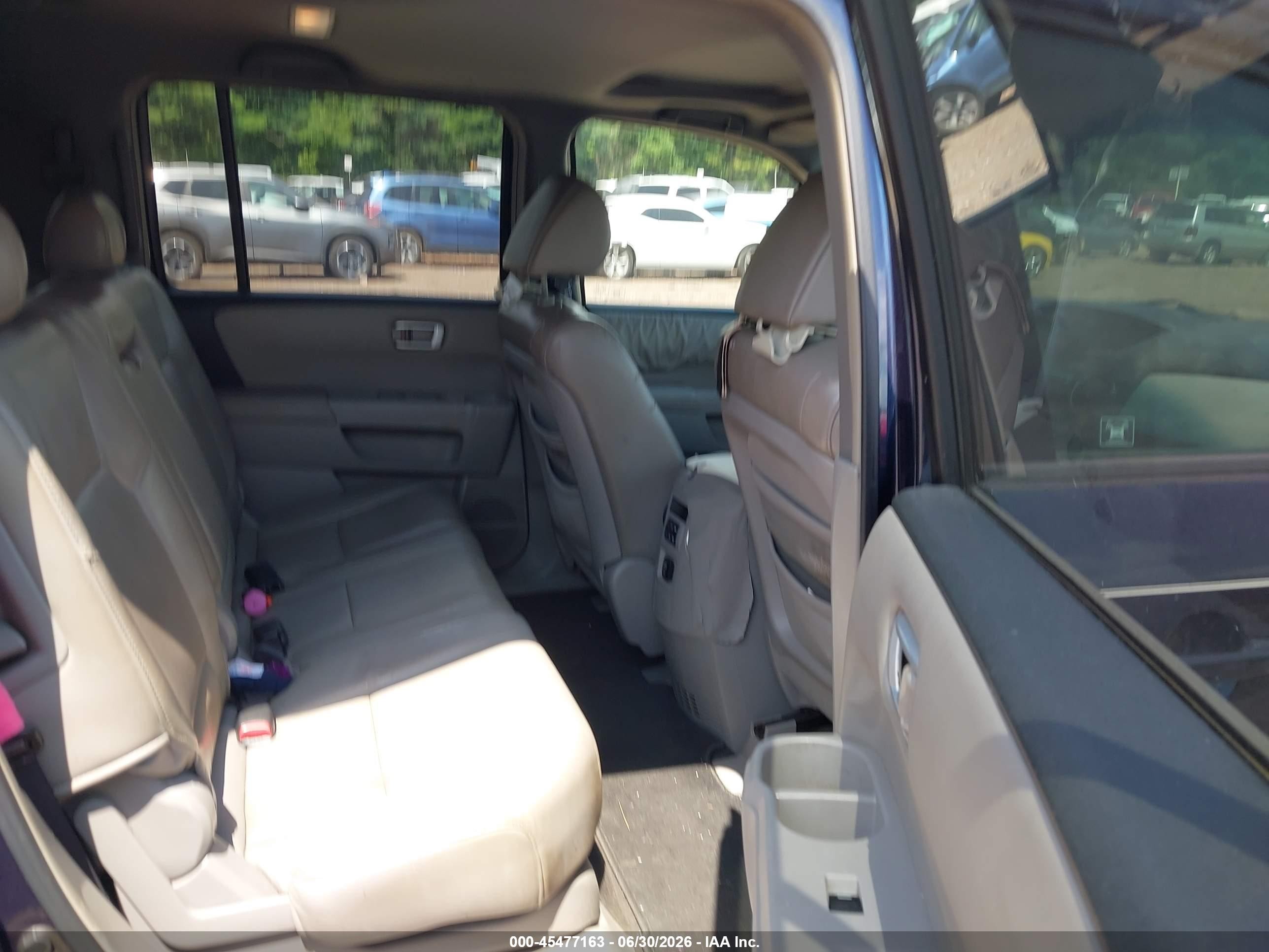 2009 Honda Pilot Ex-l Blue vin: 5FNYF38559B012372
