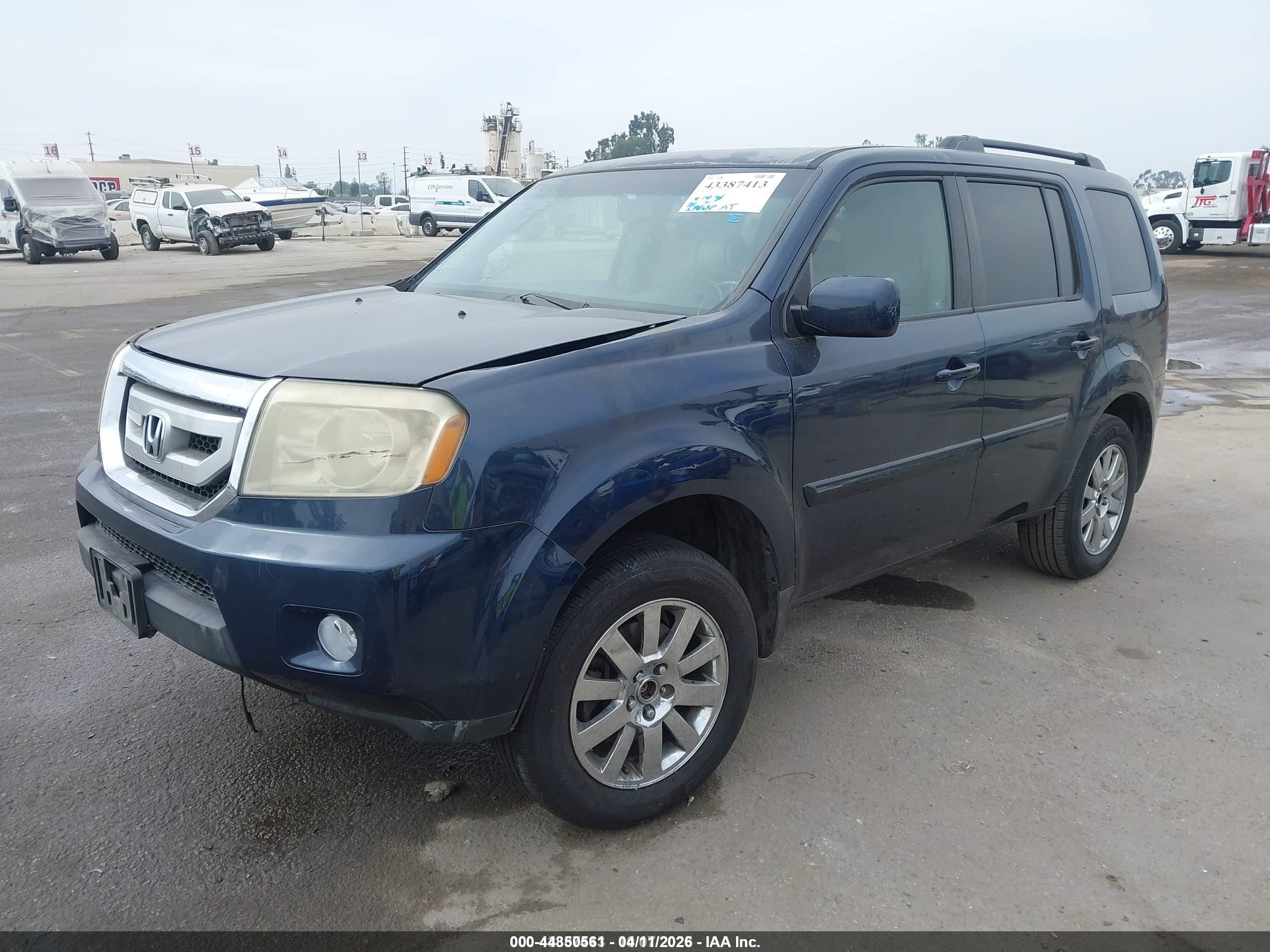 2009 Honda Pilot Ex-l Dark Blue vin: 5FNYF38559B026806