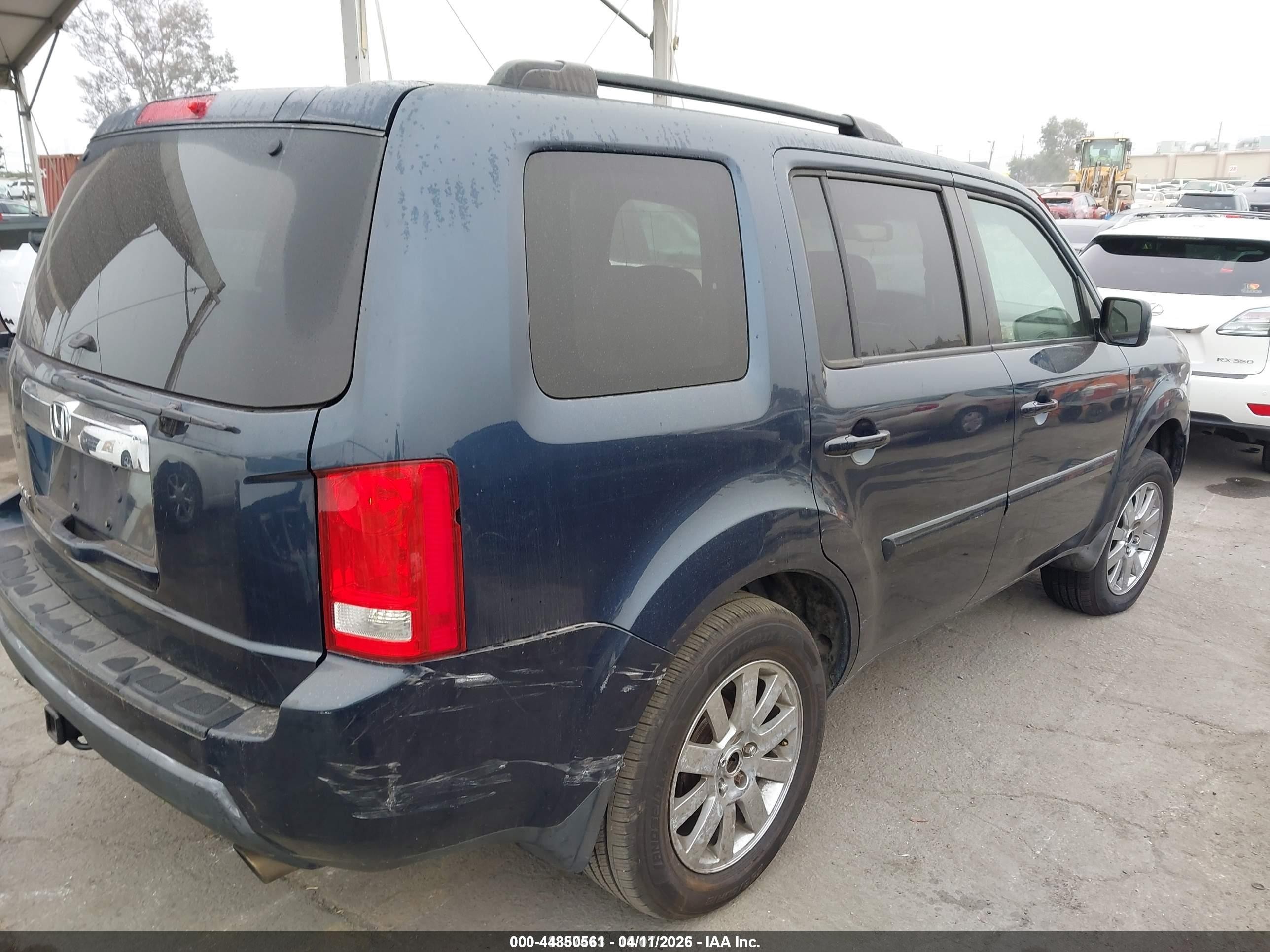 2009 Honda Pilot Ex-l Dark Blue vin: 5FNYF38559B026806