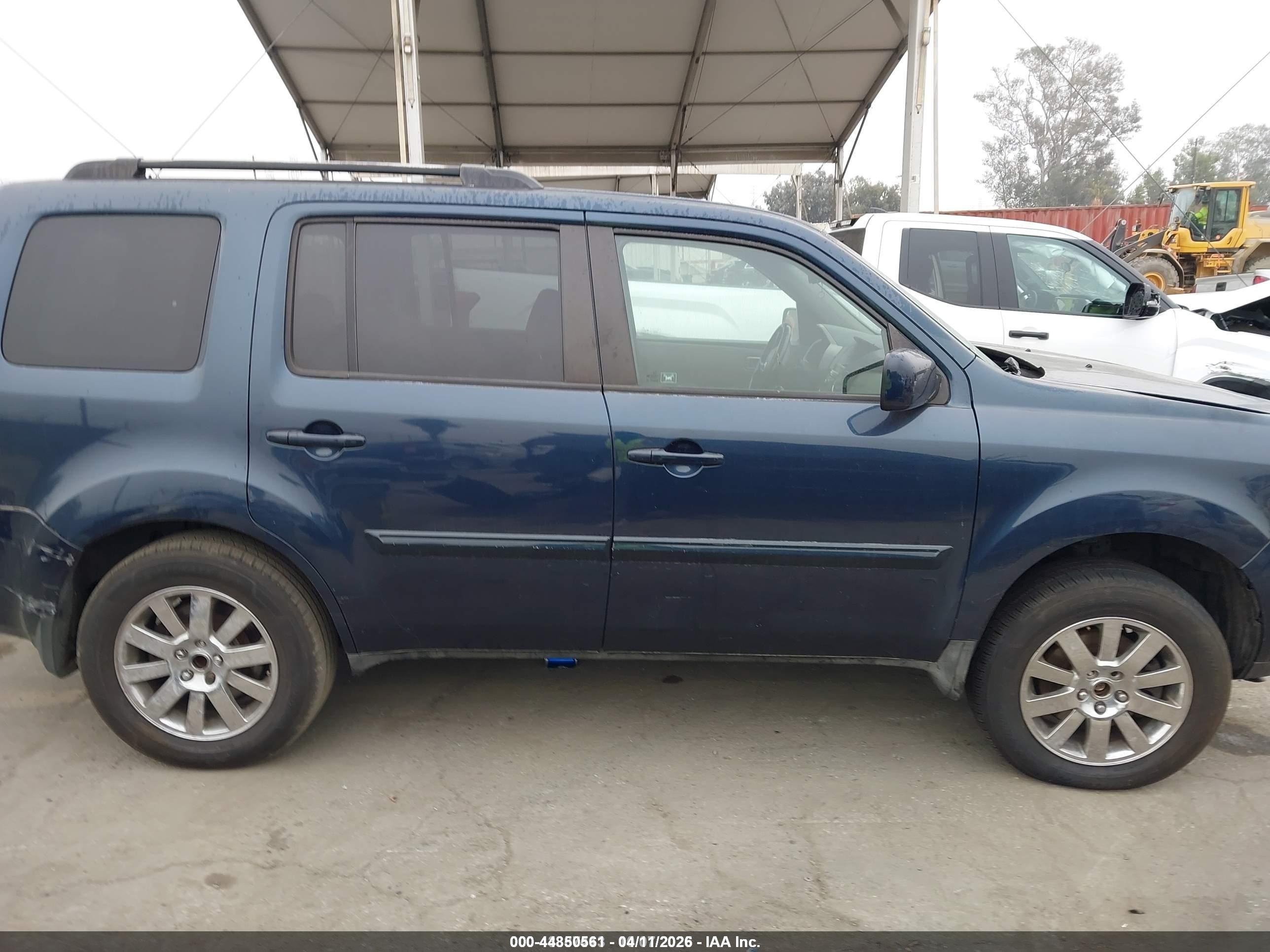 2009 Honda Pilot Ex-l Dark Blue vin: 5FNYF38559B026806