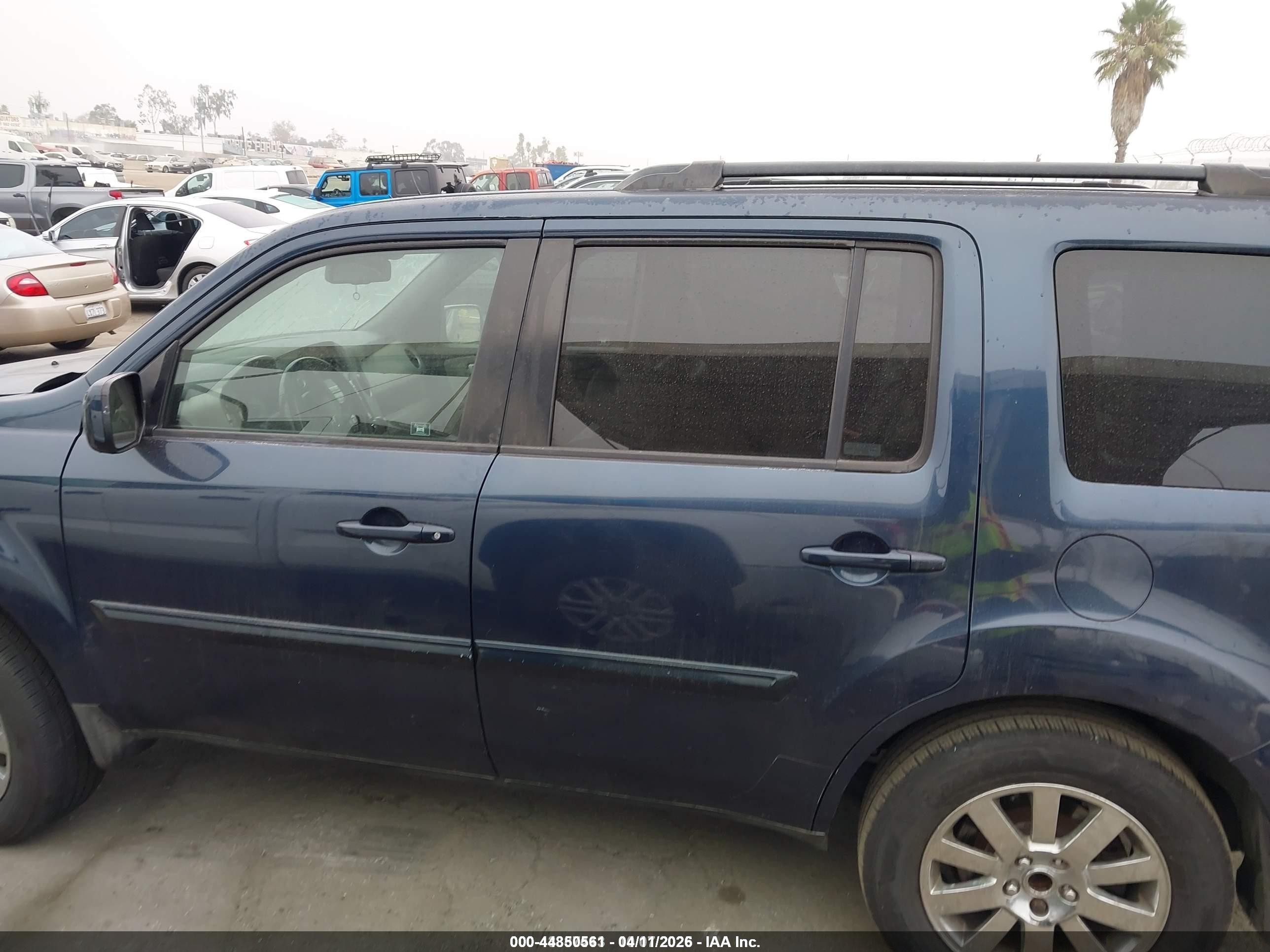 2009 Honda Pilot Ex-l Dark Blue vin: 5FNYF38559B026806