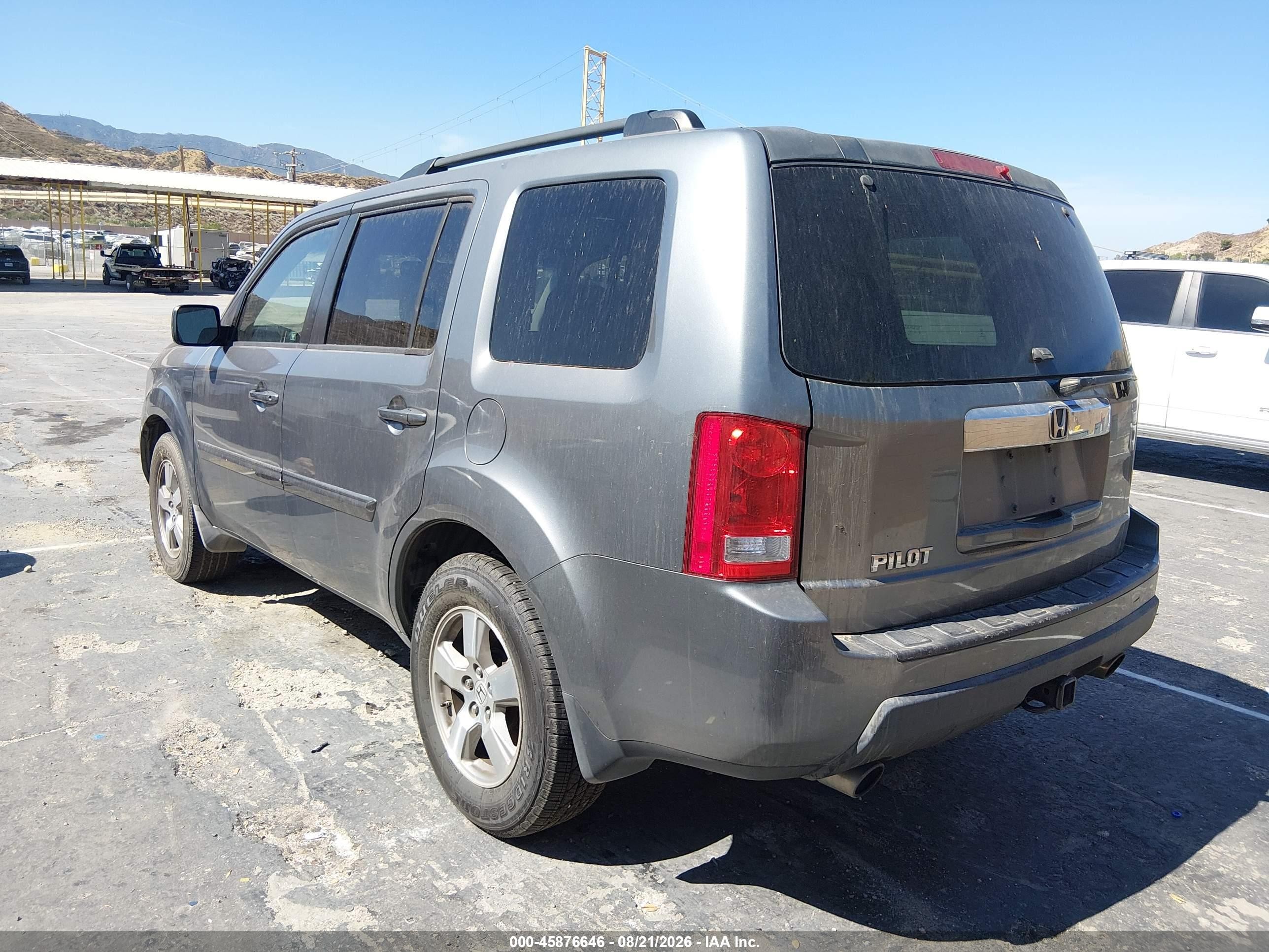 2009 Honda Pilot Exl Gray vin: 5FNYF38569B013997