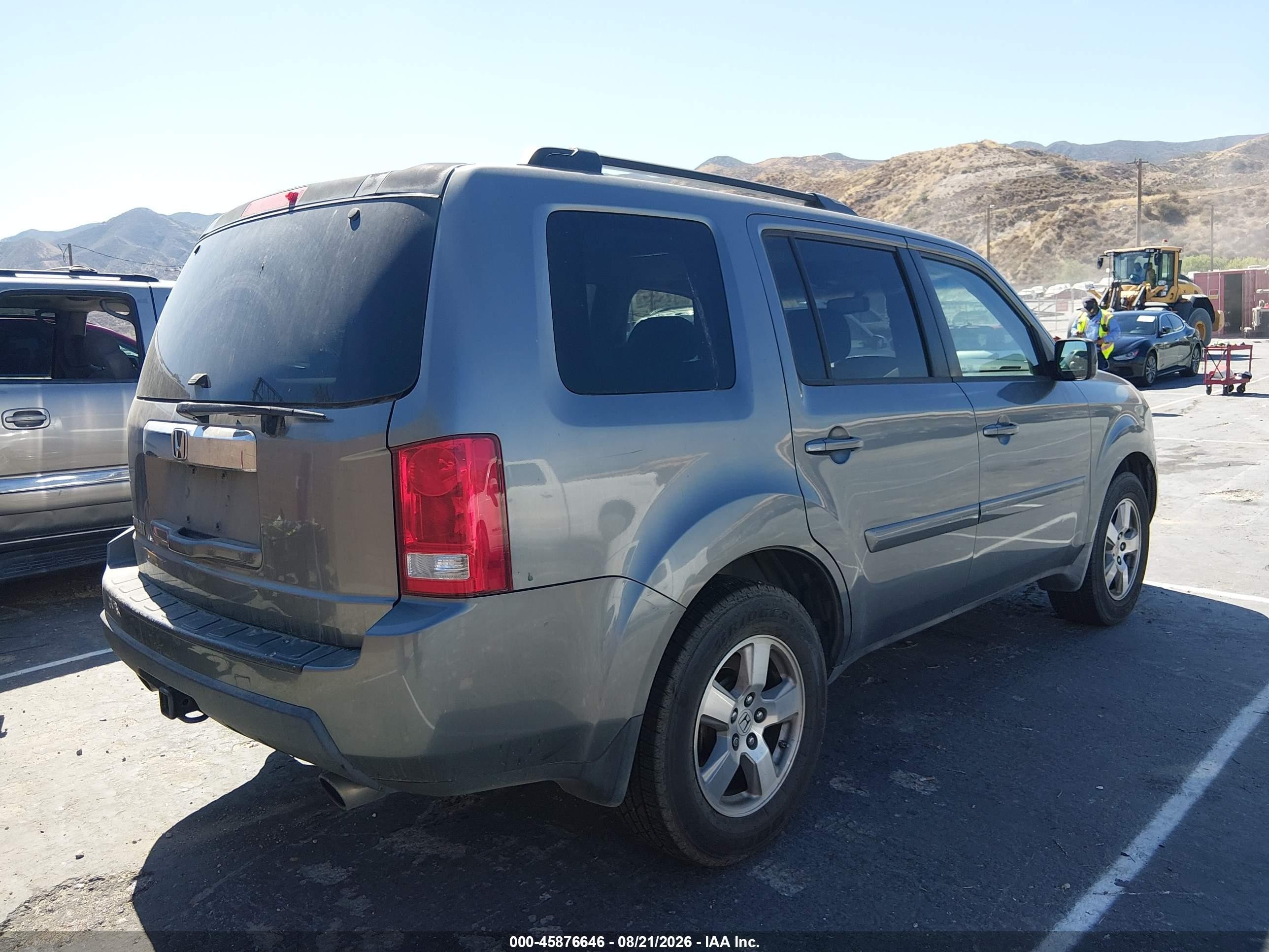 2009 Honda Pilot Exl Gray vin: 5FNYF38569B013997