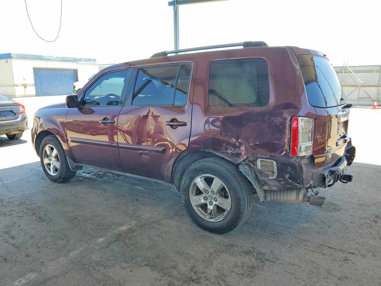 2009 Honda Pilot Exl Burgundy vin: 5FNYF38579B006511