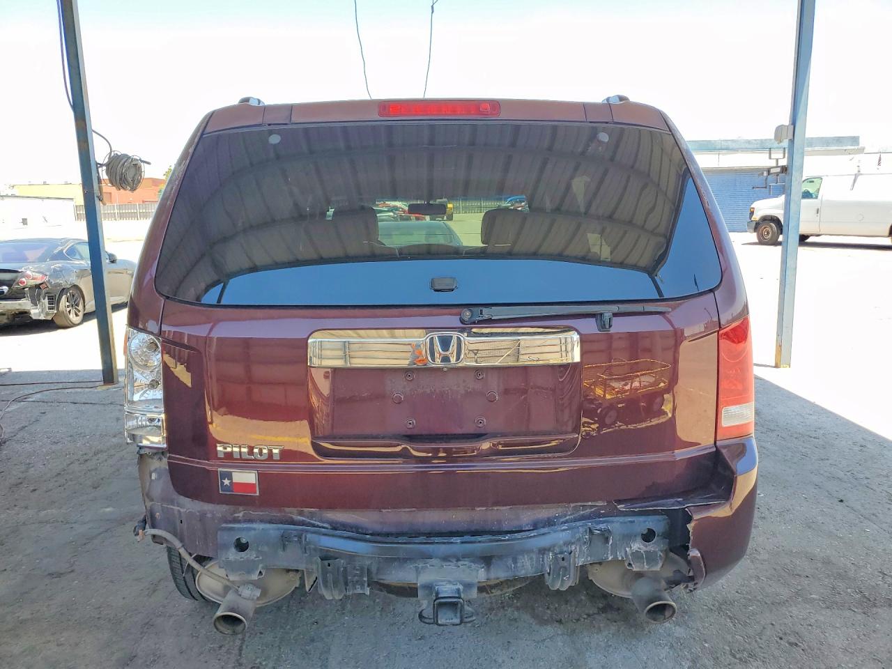 2009 Honda Pilot Exl Burgundy vin: 5FNYF38579B006511