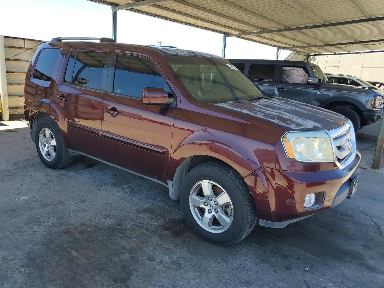 2009 Honda Pilot Exl Burgundy vin: 5FNYF38579B006511