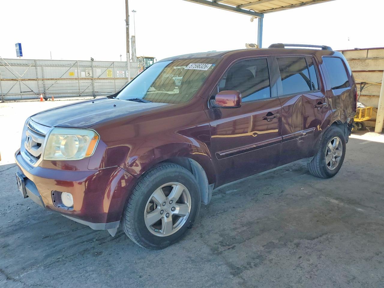 2009 Honda Pilot Exl Burgundy vin: 5FNYF38579B006511