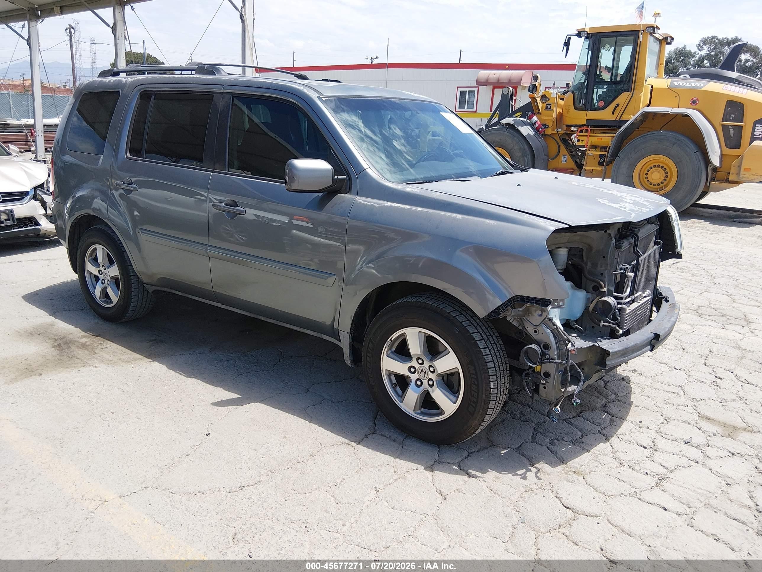 2009 Honda Pilot Ex-l Gray vin: 5FNYF38579B018139