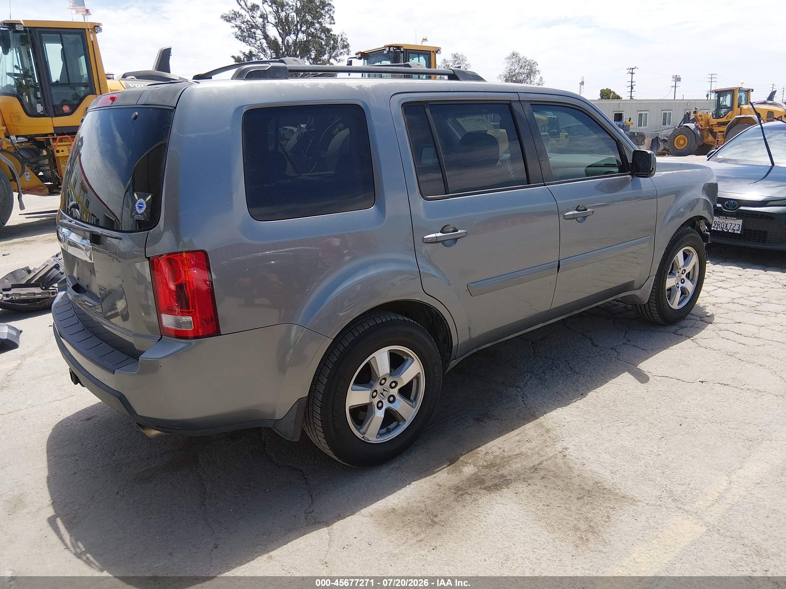 2009 Honda Pilot Ex-l Gray vin: 5FNYF38579B018139