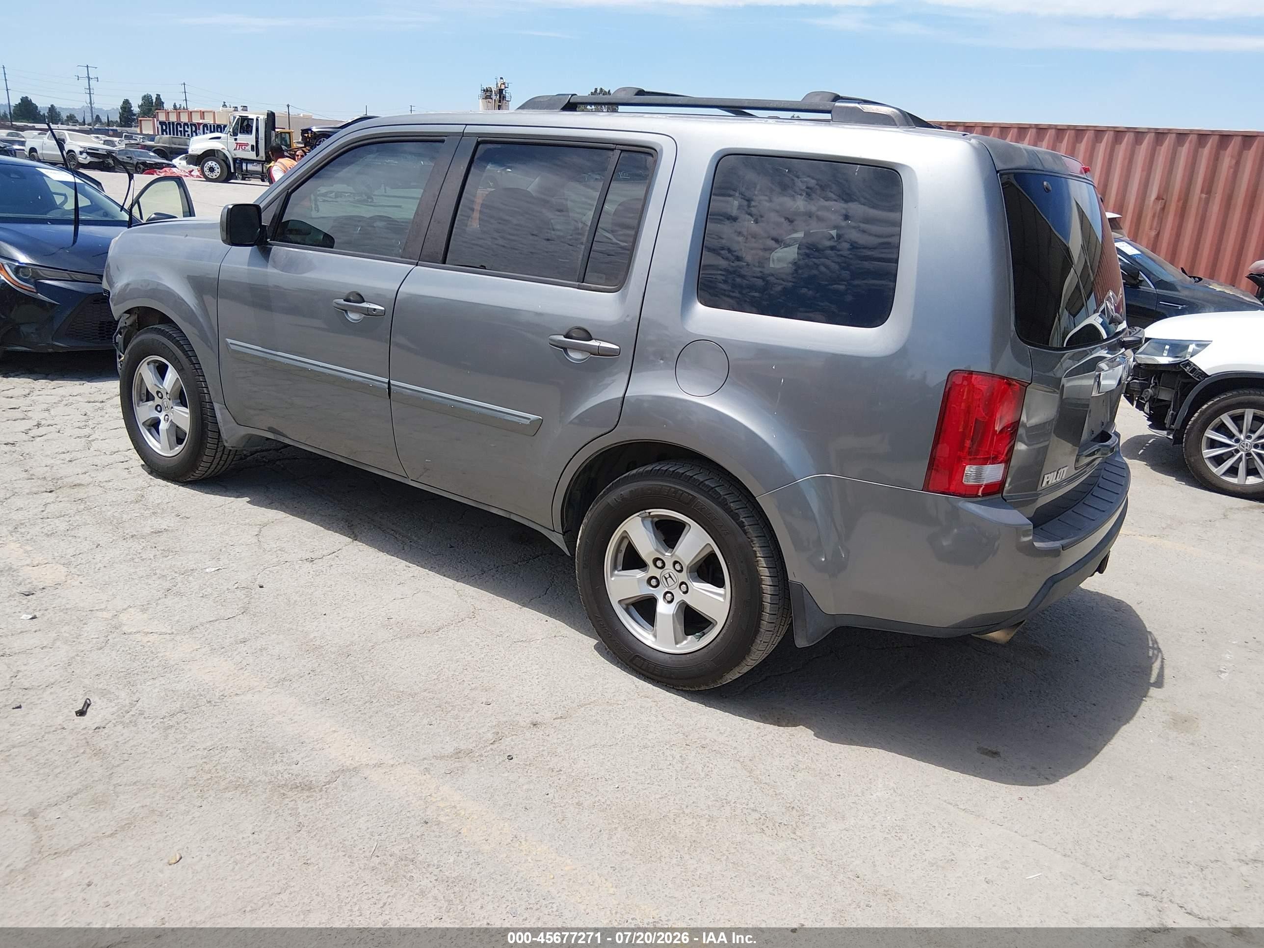 2009 Honda Pilot Ex-l Gray vin: 5FNYF38579B018139