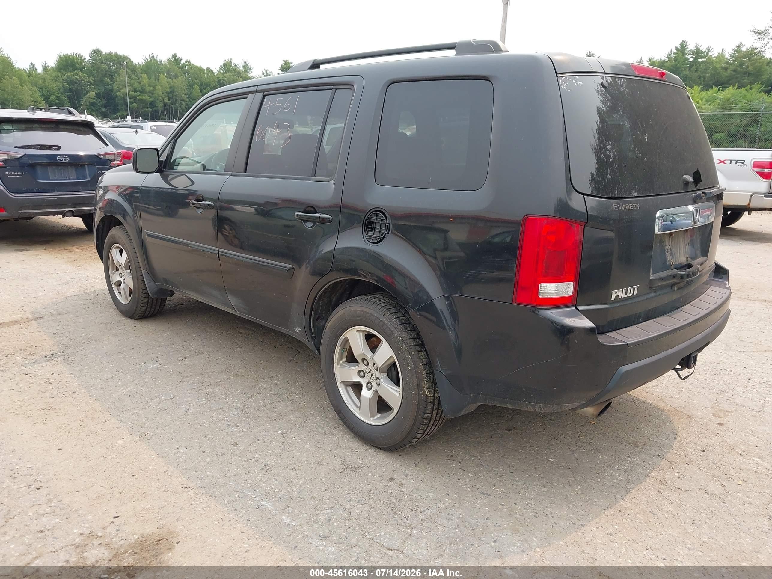 2009 Honda Pilot Ex-l Black vin: 5FNYF38579B019680
